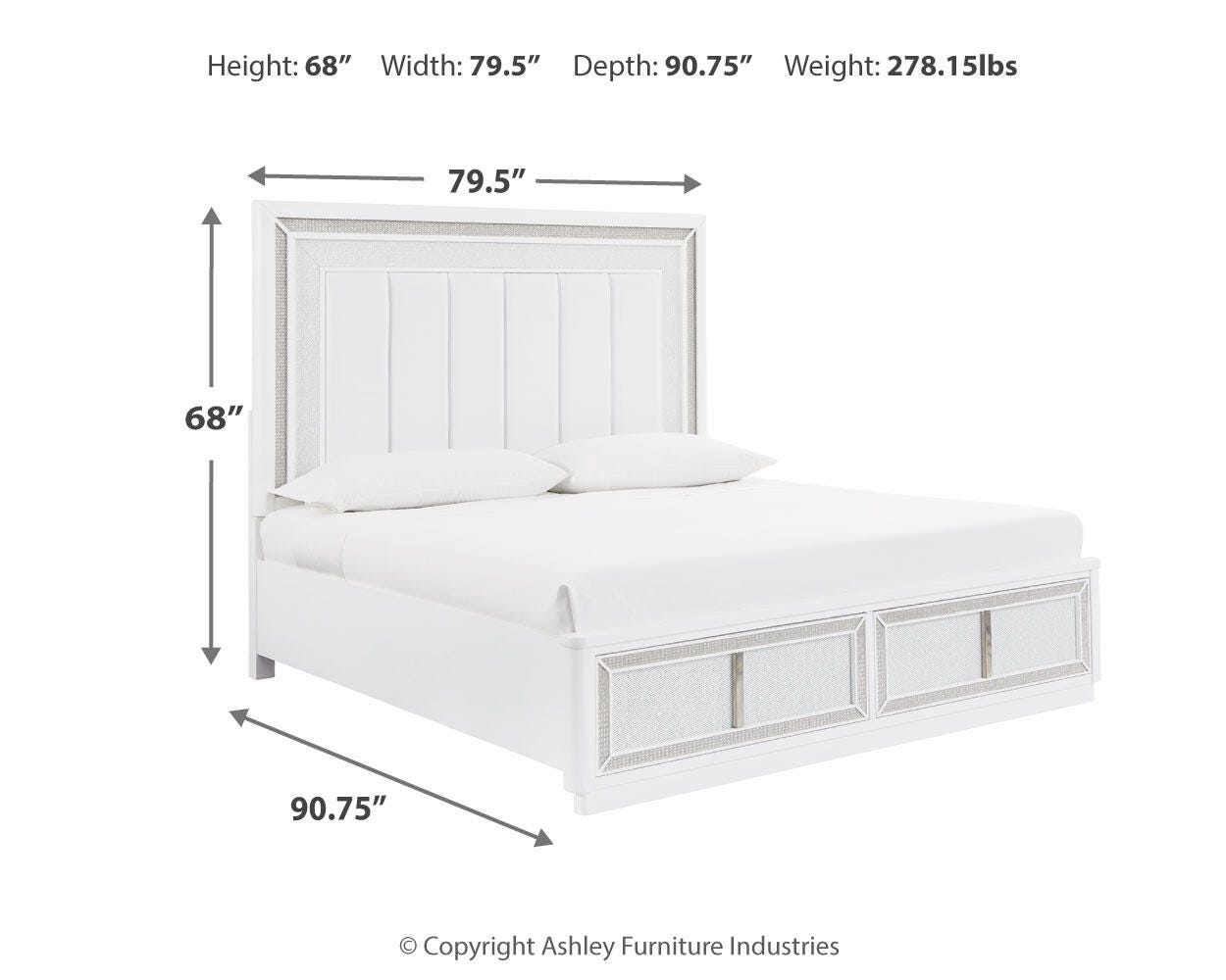Chalanna California King Upholstered Storage Bed