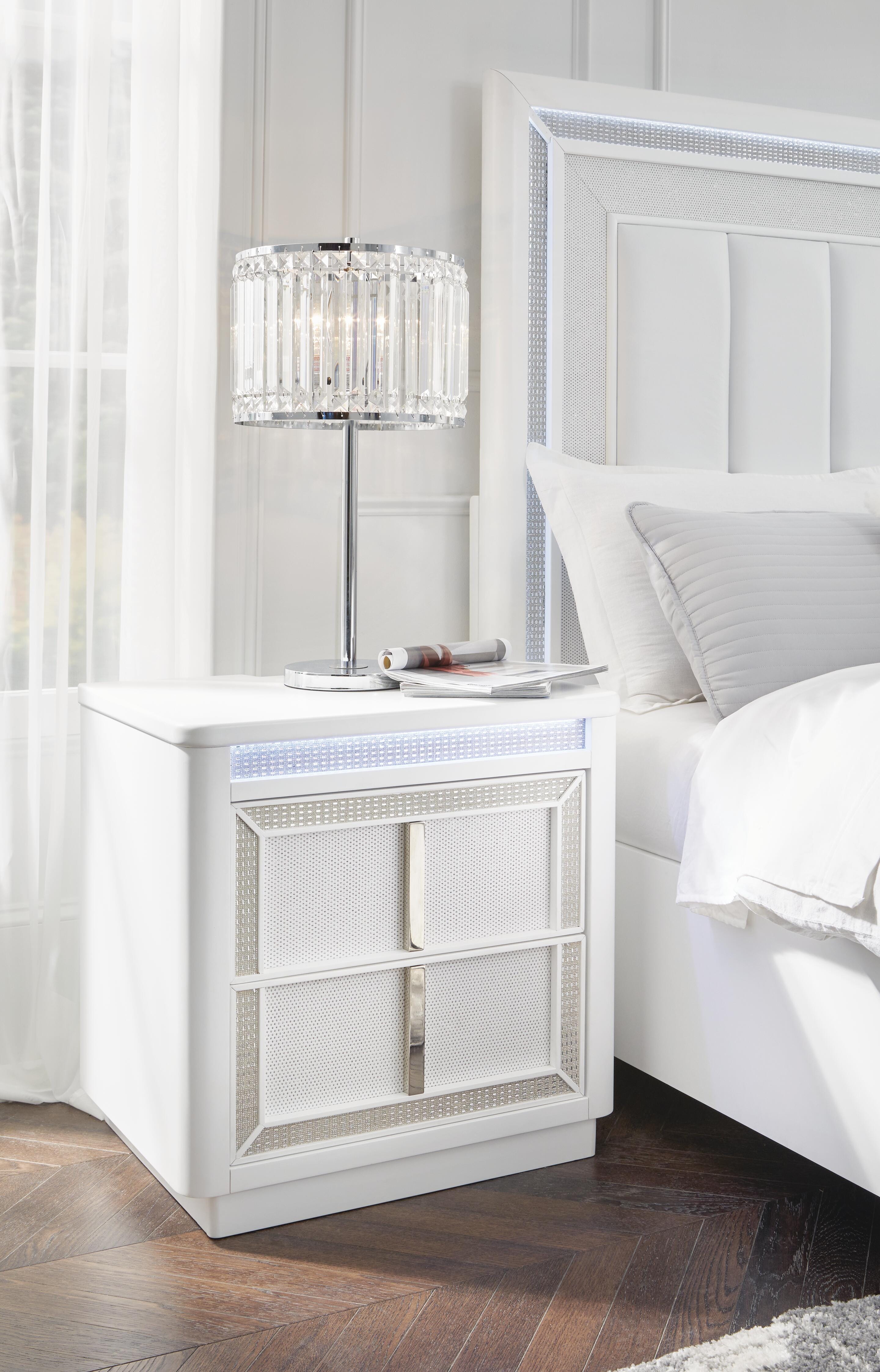 Dar Furniture - Ashley Furniture - Chalanna Nightstand - Two Drawer Night Stand / White - B822-92