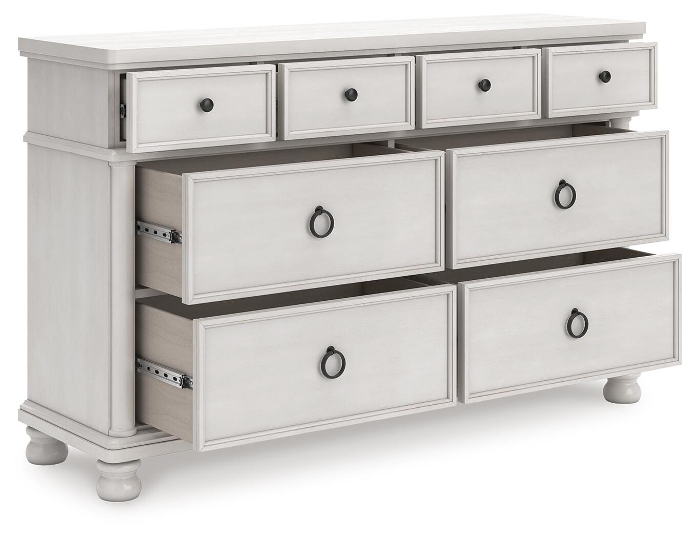 Dar Furniture - Ashley Furniture - Rowlenstown Dresser - Dresser / Antique White - PCB823-31