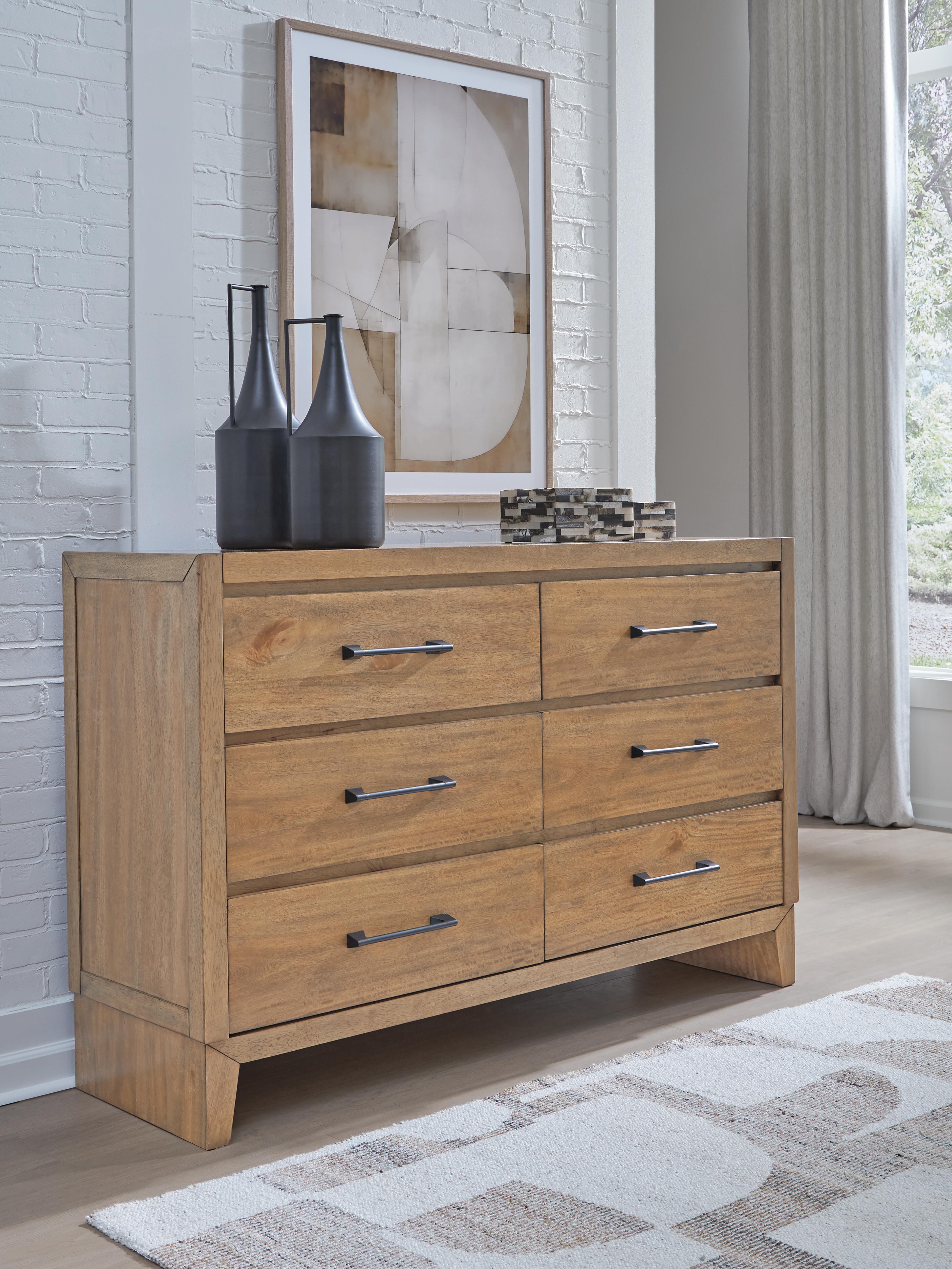 Dar Furniture - Ashley Furniture - Sherbana Dresser - Dresser / Light Brown - B833-31