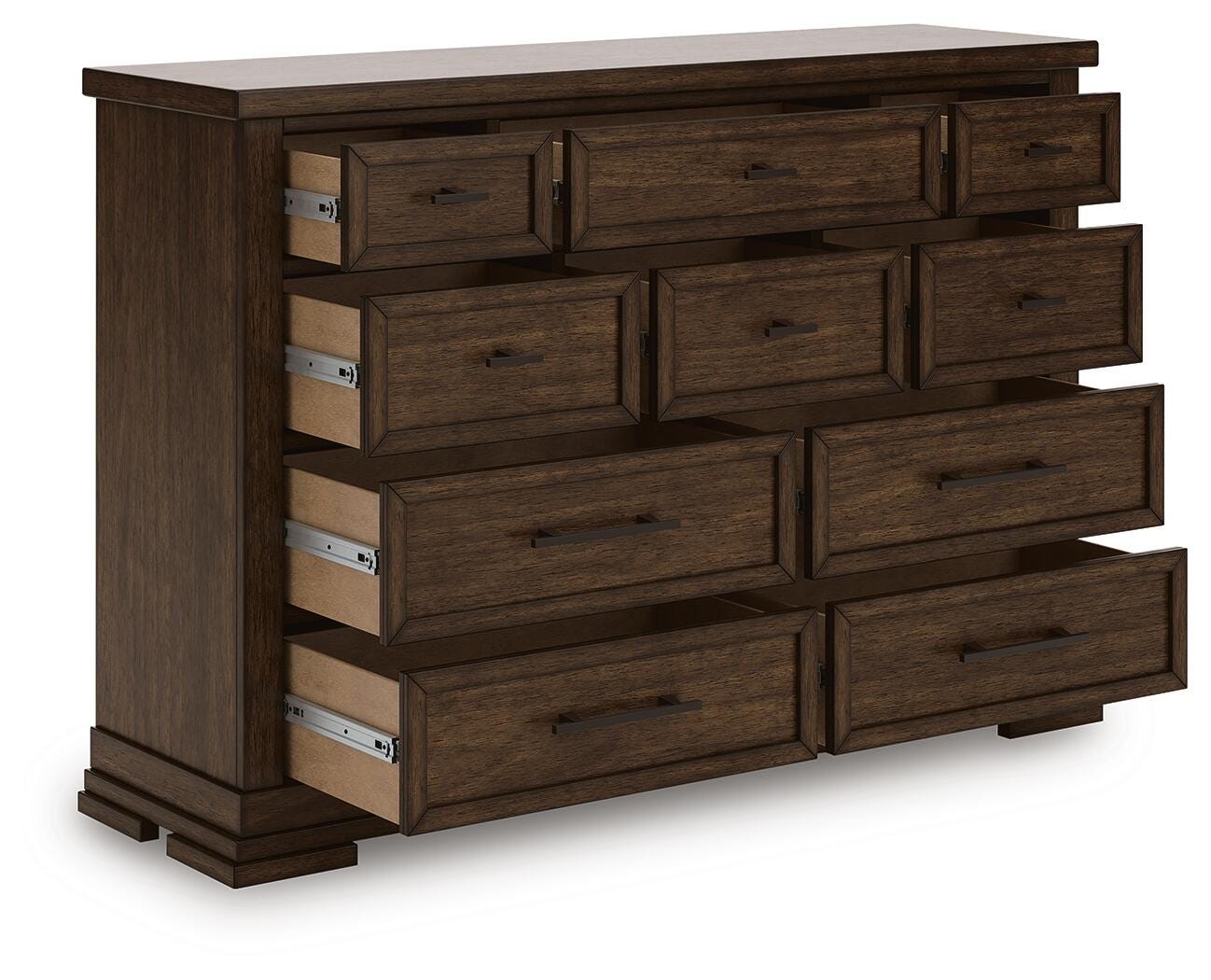 Dar Furniture - Ashley Furniture - Taffenbrook Dresser - Dresser / Medium Brown - B849-31
