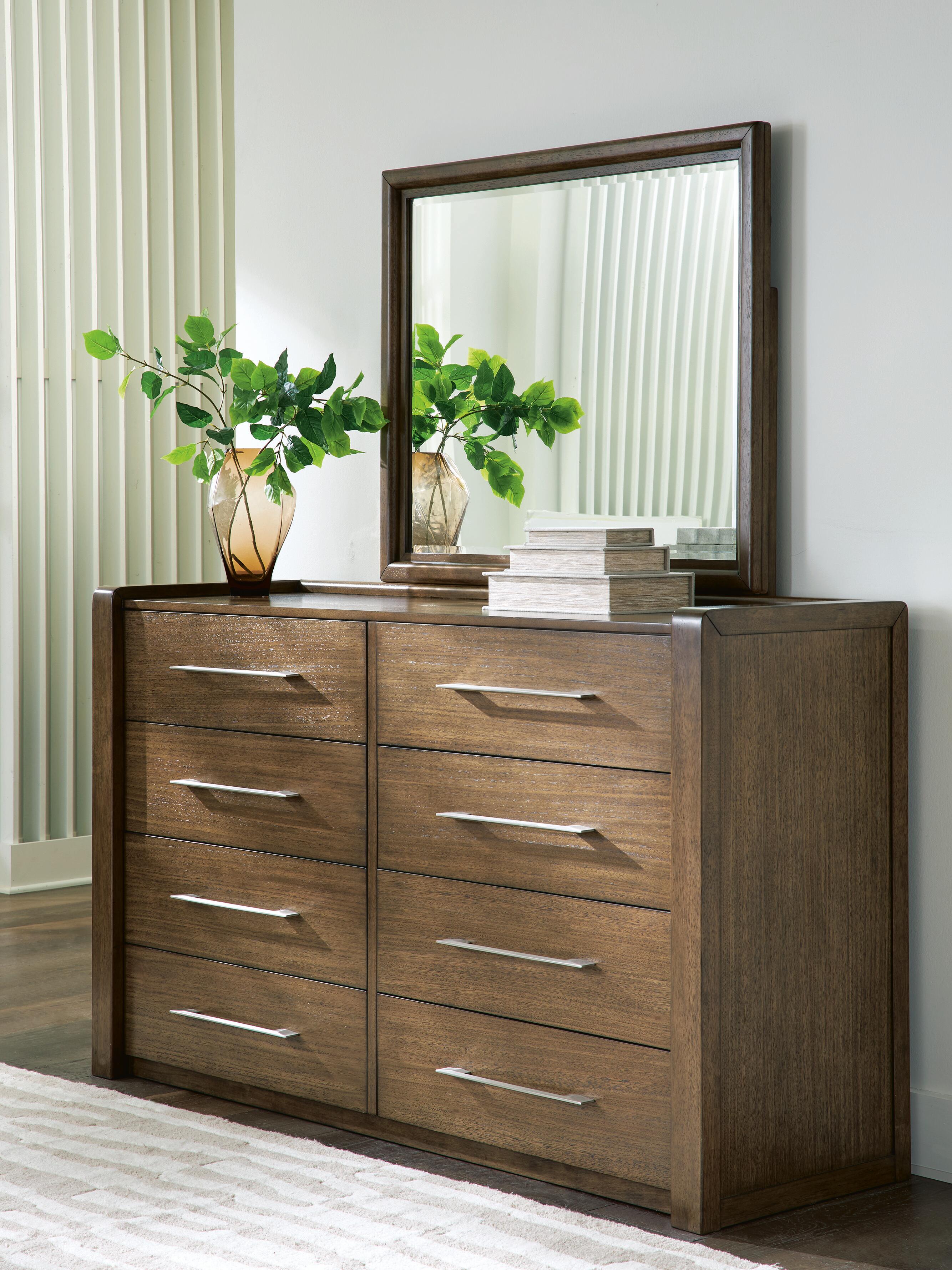 Dar Furniture - Ashley Furniture - Marxmore Dresser and Mirror - Dresser and Mirror / Brown - B863B1
