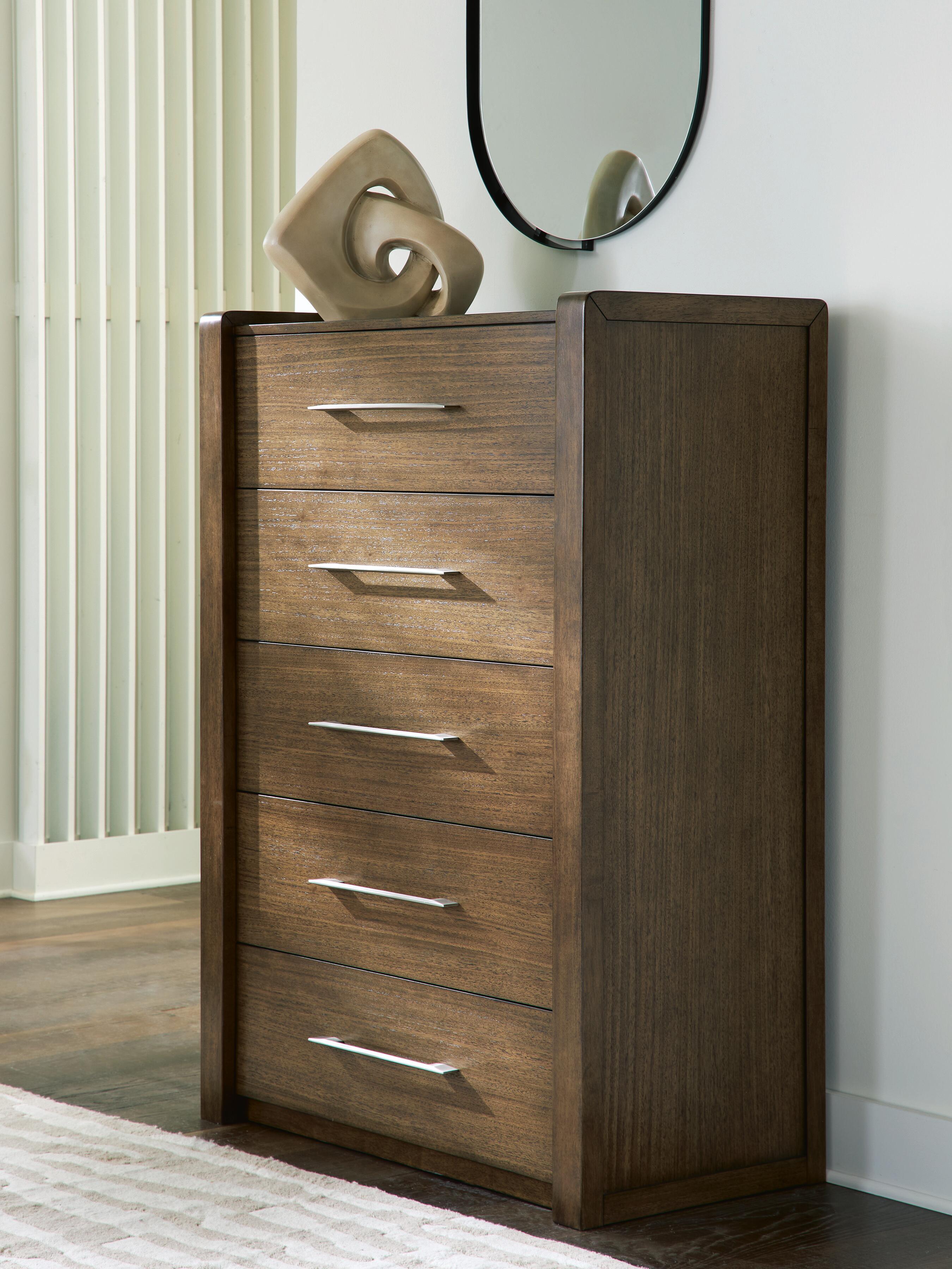 Dar Furniture - Ashley Furniture - Marxmore Chest of Drawers - Five Drawer Chest / Brown - B863-46