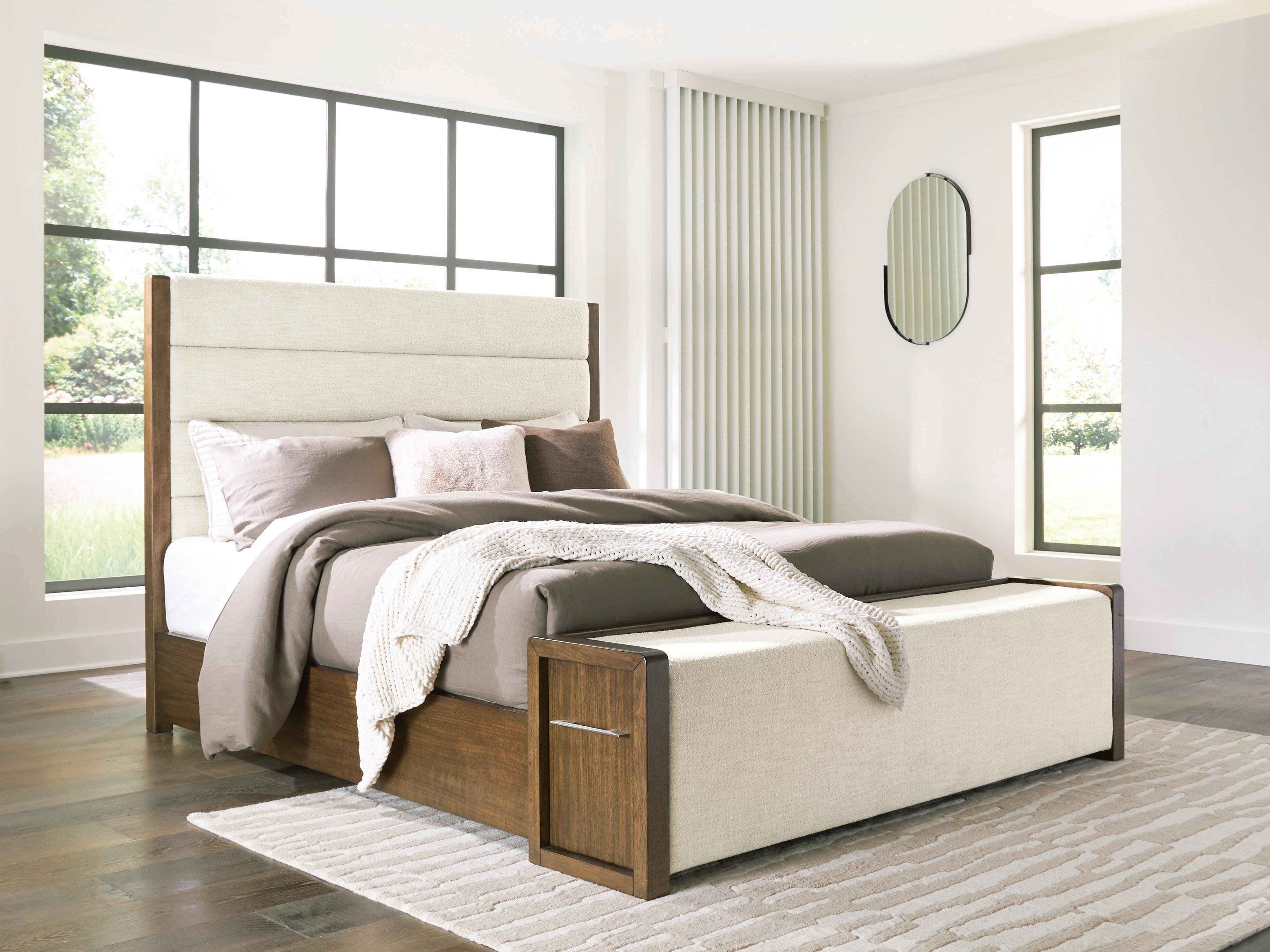 Dar Furniture - Ashley Furniture - Marxmore King Upholstered Storage Bed - King Upholstered Storage Bed / Brown - B863B4