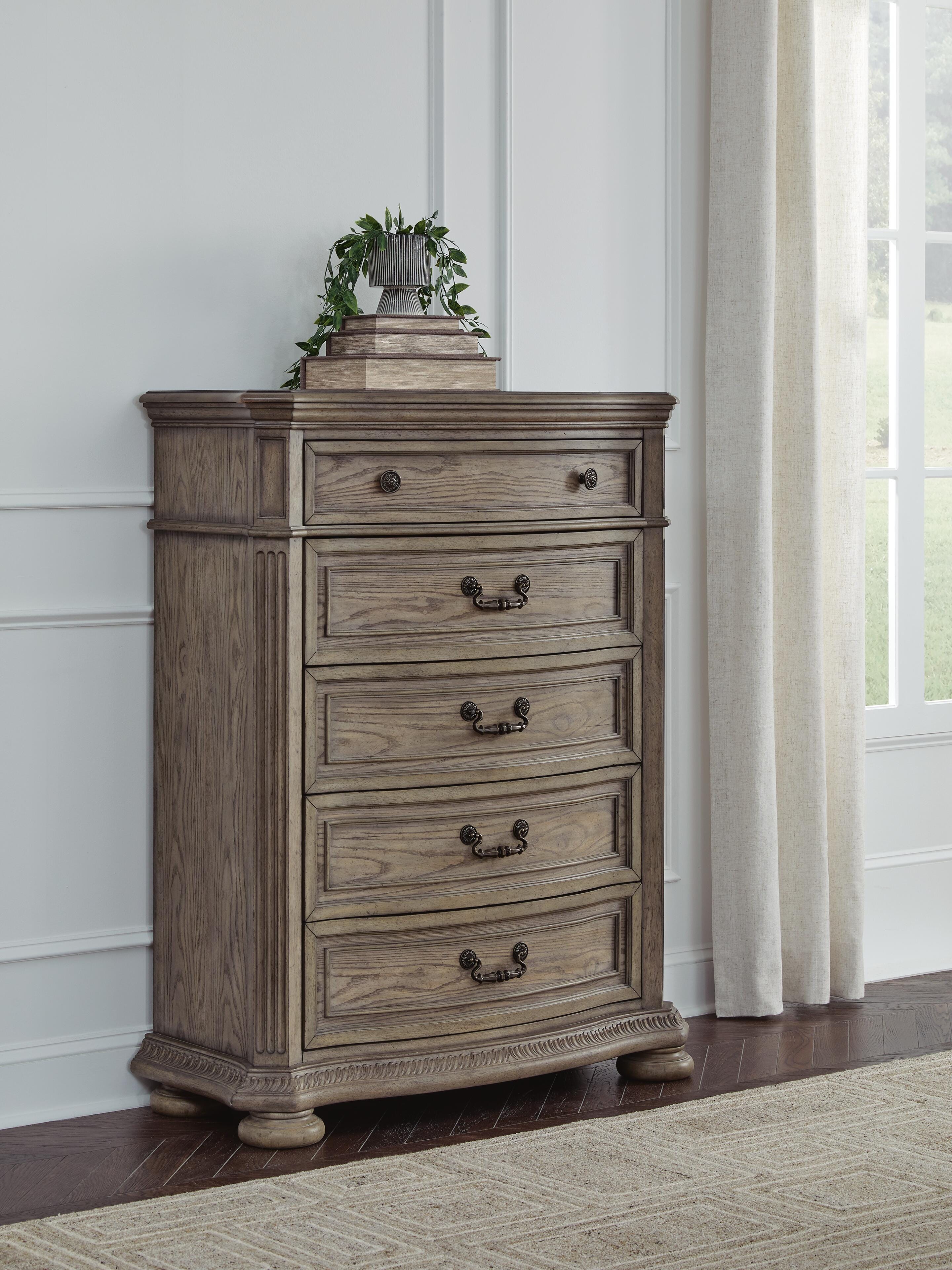 Dar Furniture - Ashley Furniture - Ardenfield Chest of Drawers - Five Drawer Chest / Light Brown - B944-46