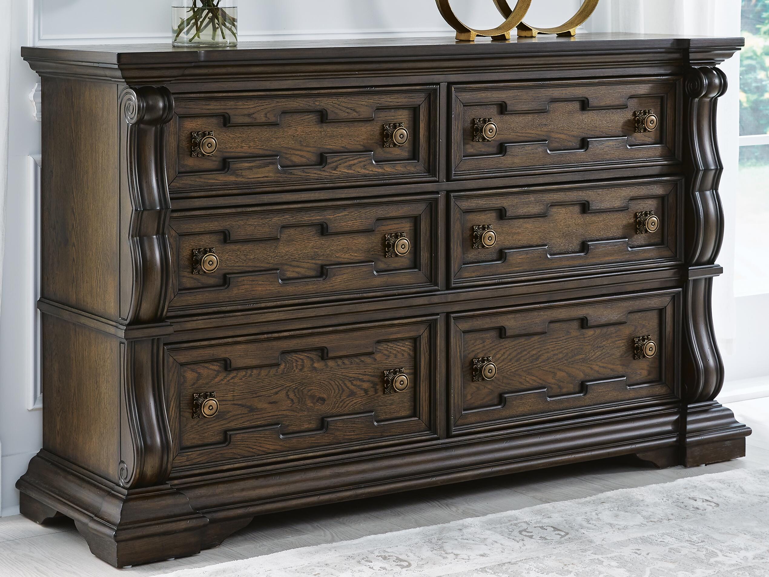 Dar Furniture - Ashley Furniture - Maylee Dresser - Dresser / Dark Brown - B947-31