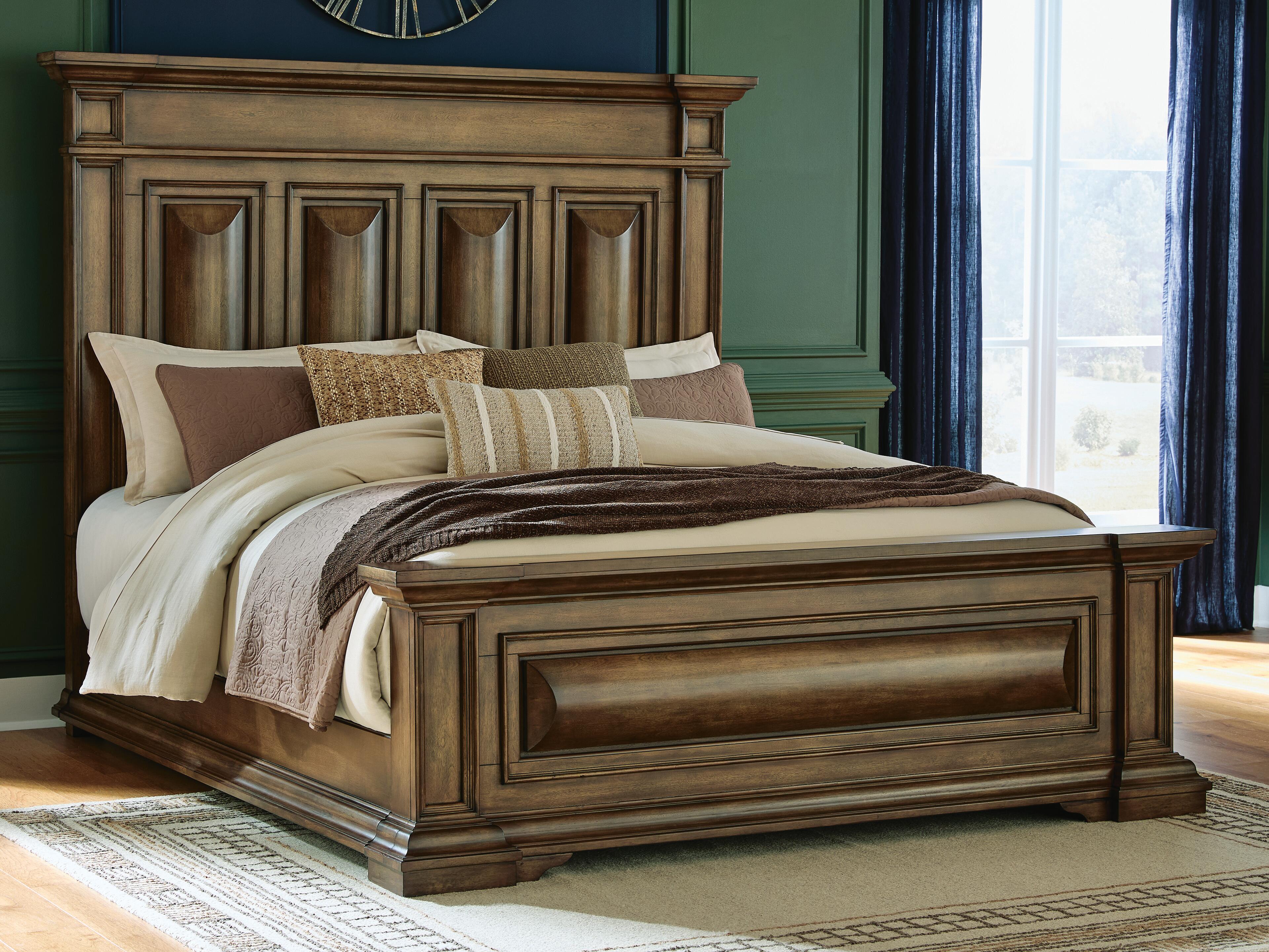 Dar Furniture - Ashley Furniture - Frantanna California King Panel Bed - California King Panel Bed / Brown - PCB949B7