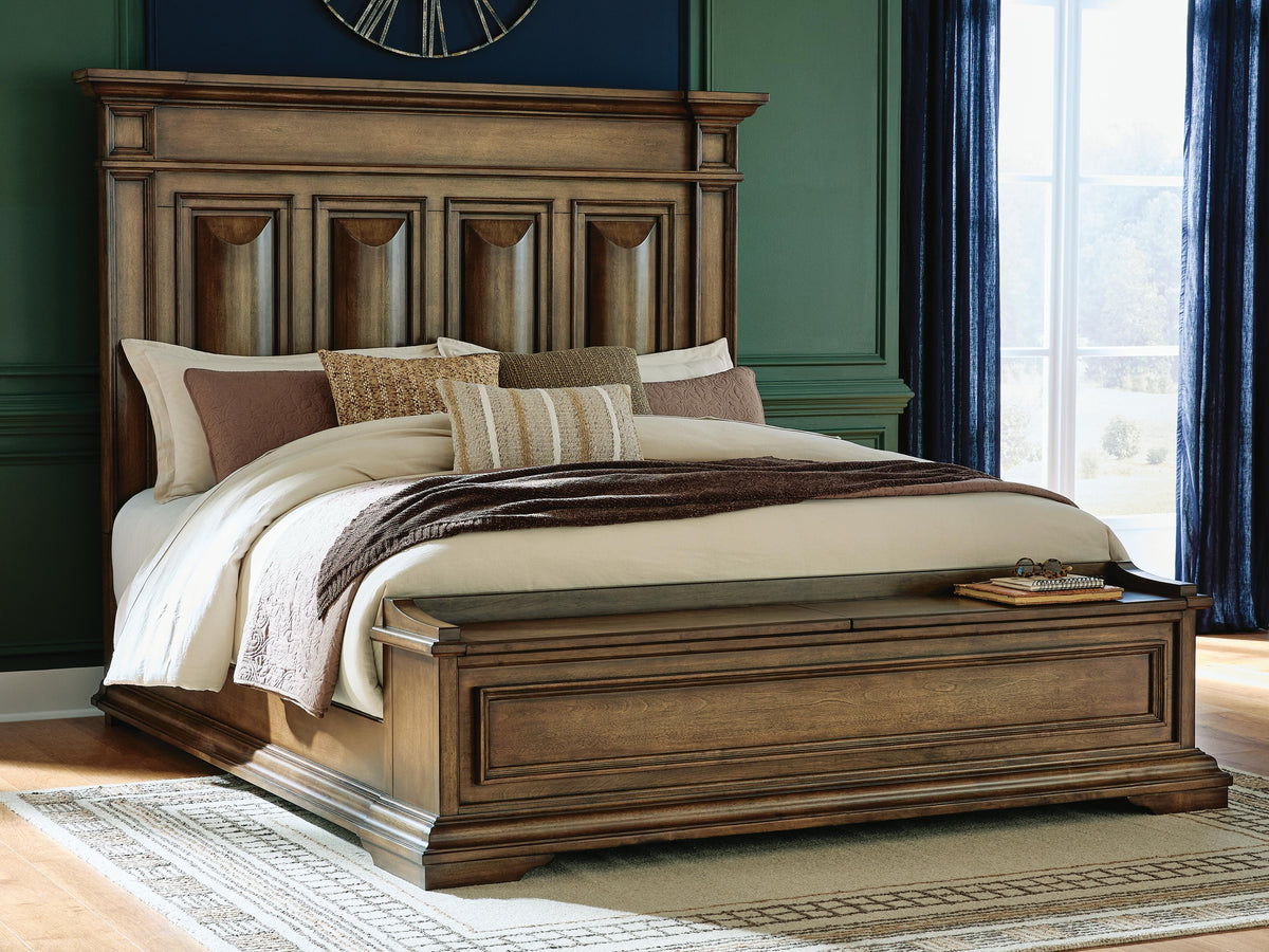 Dar Furniture - Ashley Furniture - Frantanna California King Panel Storage Bed - California King Panel Storage Bed / Brown - PCB949B9