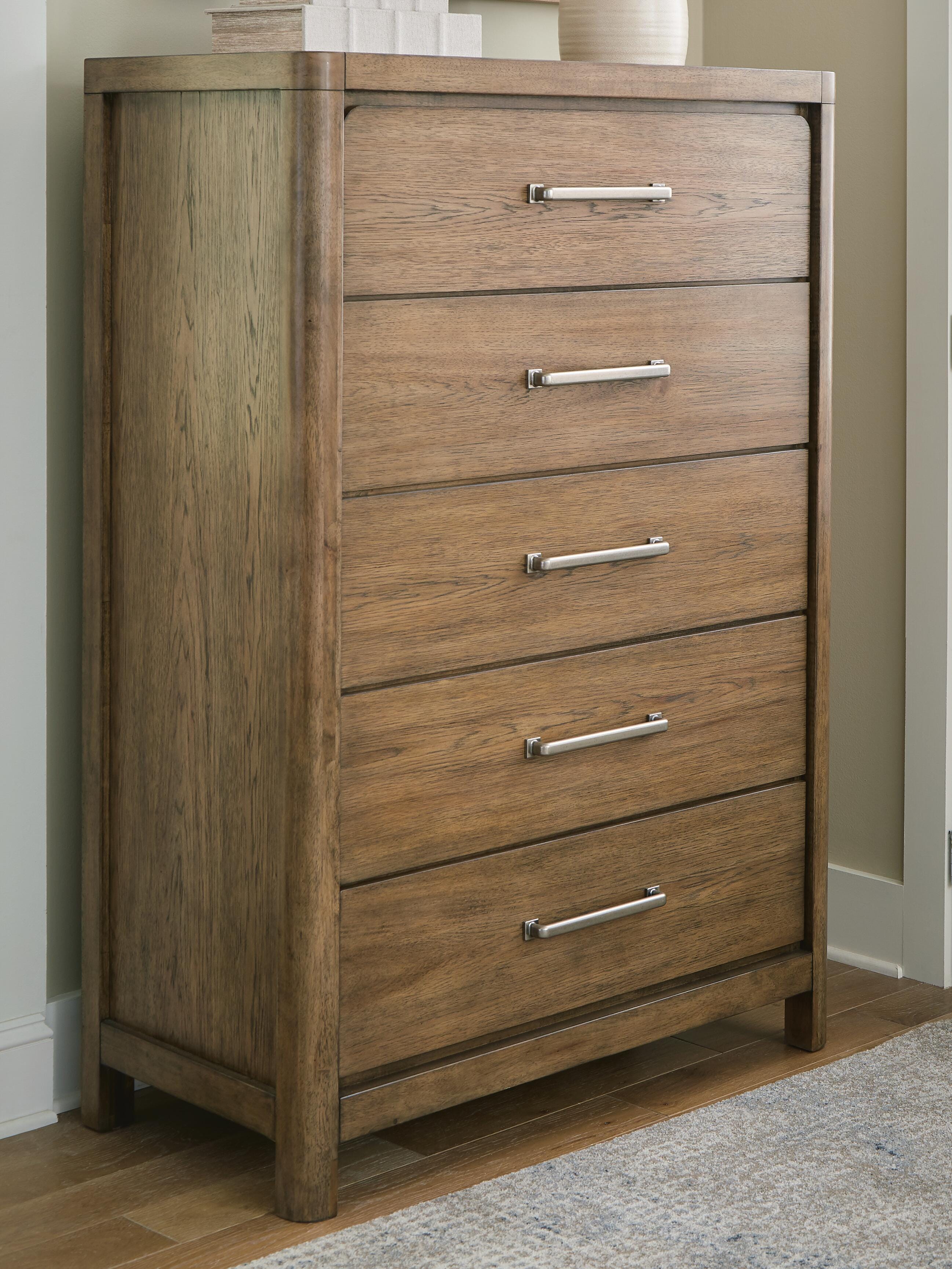 Dar Furniture - Ashley Furniture - Cabalynn Chest of Drawers - Five Drawer Chest / Light Brown - B974-46