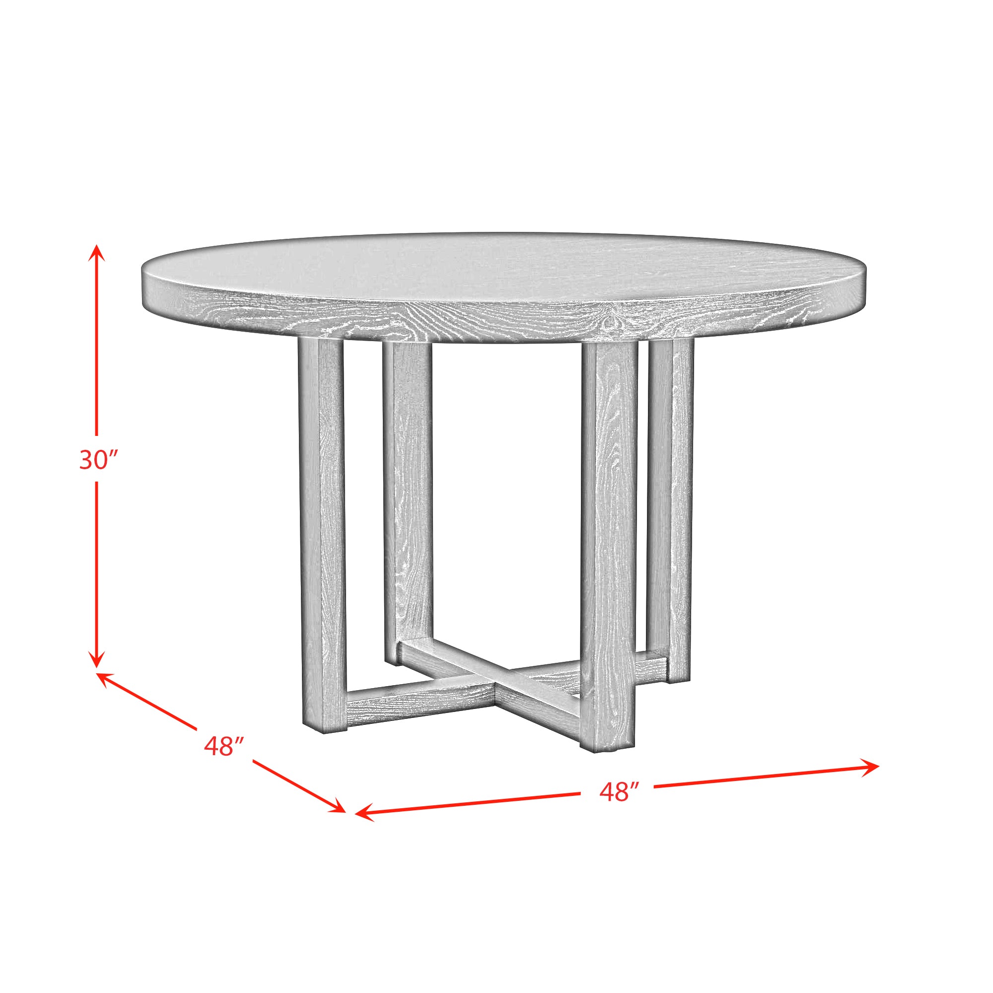Bahama Breeze 47.5" Round Dining Table in Black
