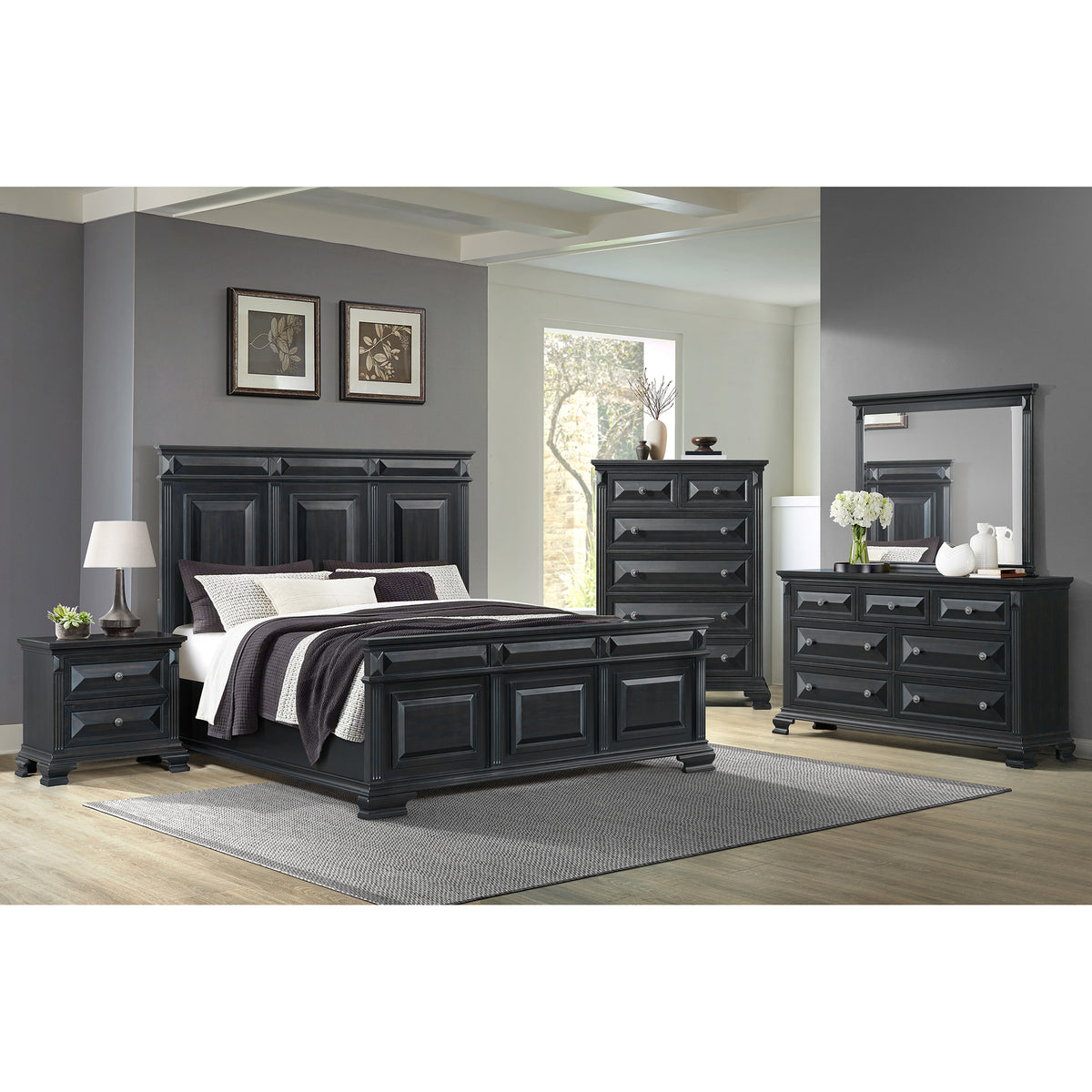 Bridgestone 7-Drawer Dresser in Black – SKU B-10980-8-DR | Elements