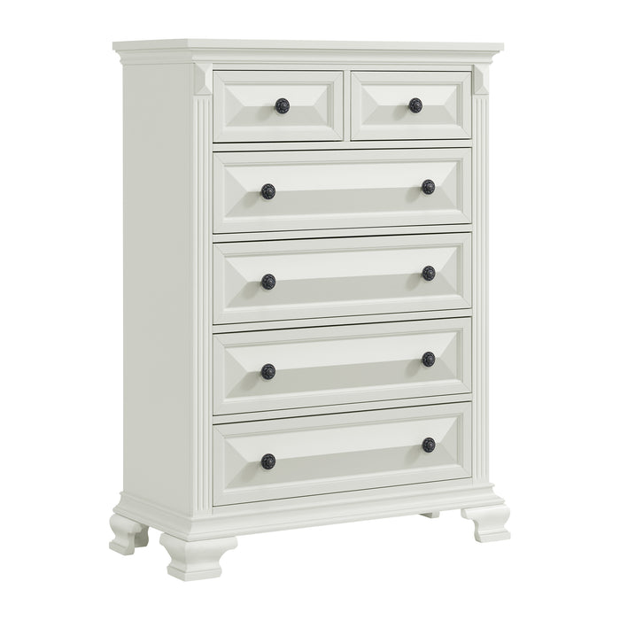 Bridgestone 6-Drawer Chest in Antique White