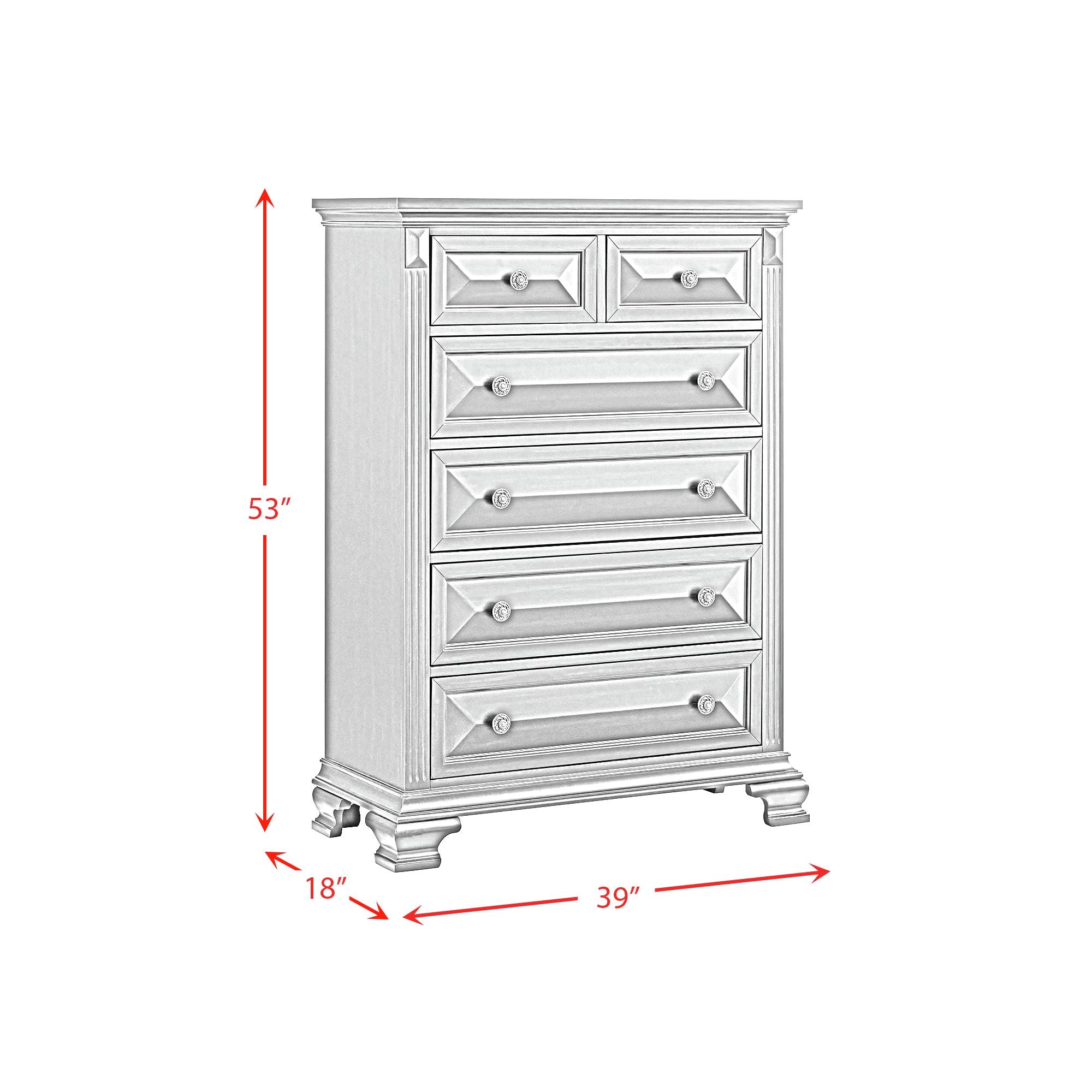 Bridgestone 6-Drawer Chest in Black