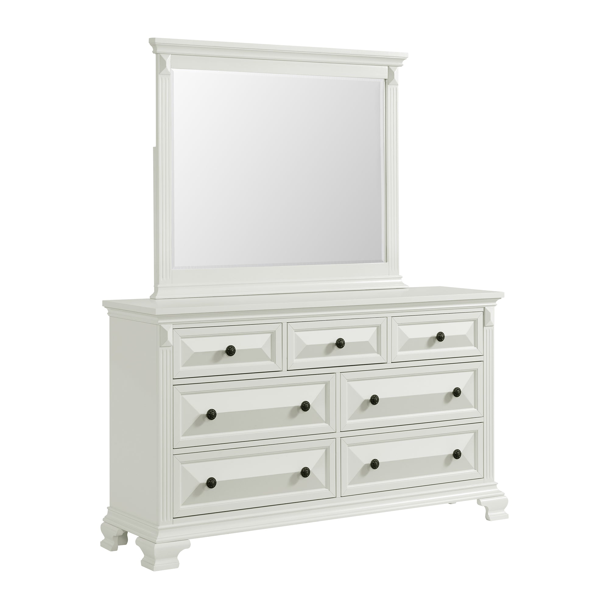 Bridgestone Queen Panel 4PC Bedroom Set in Antique White