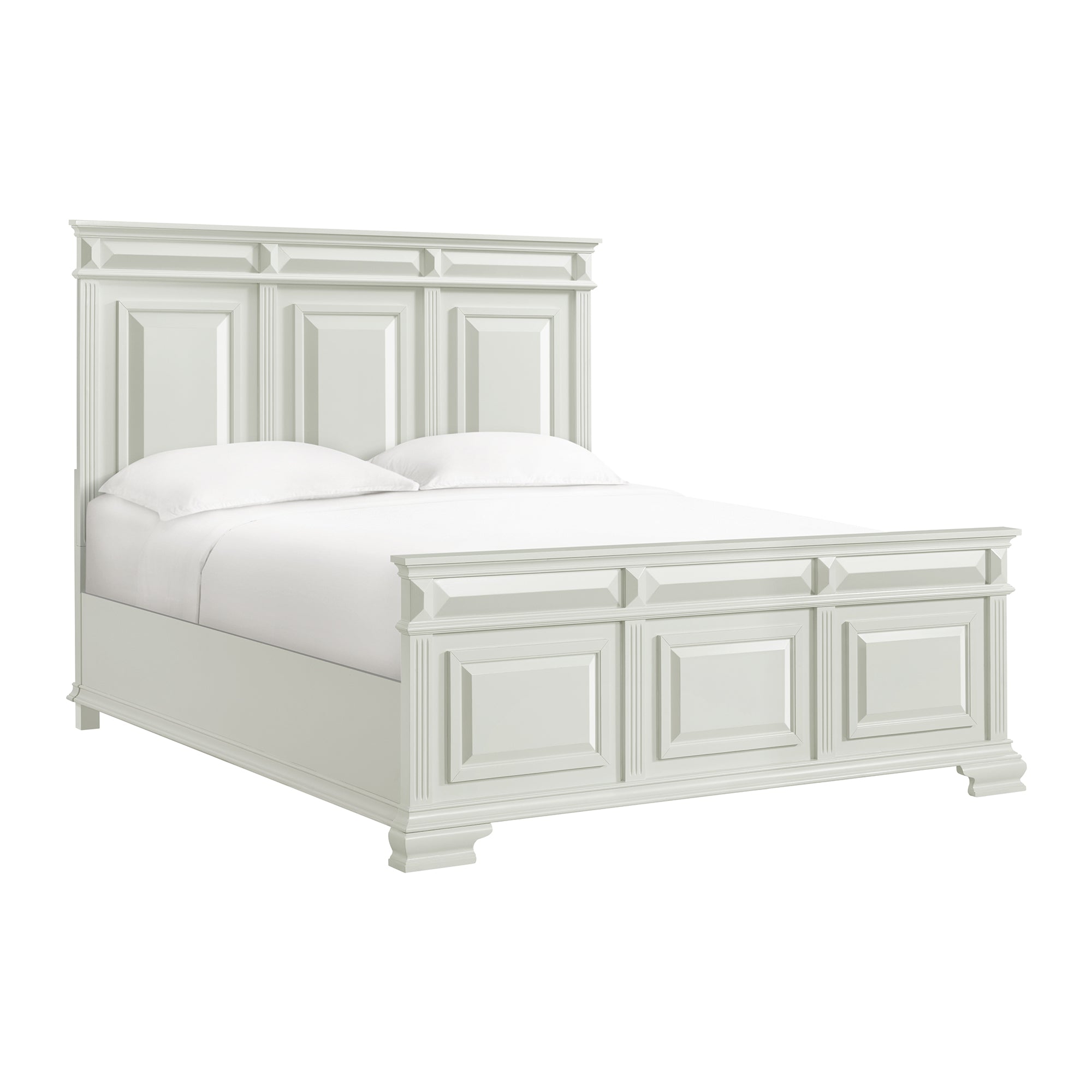 Bridgestone King Panel Bed in Antique White