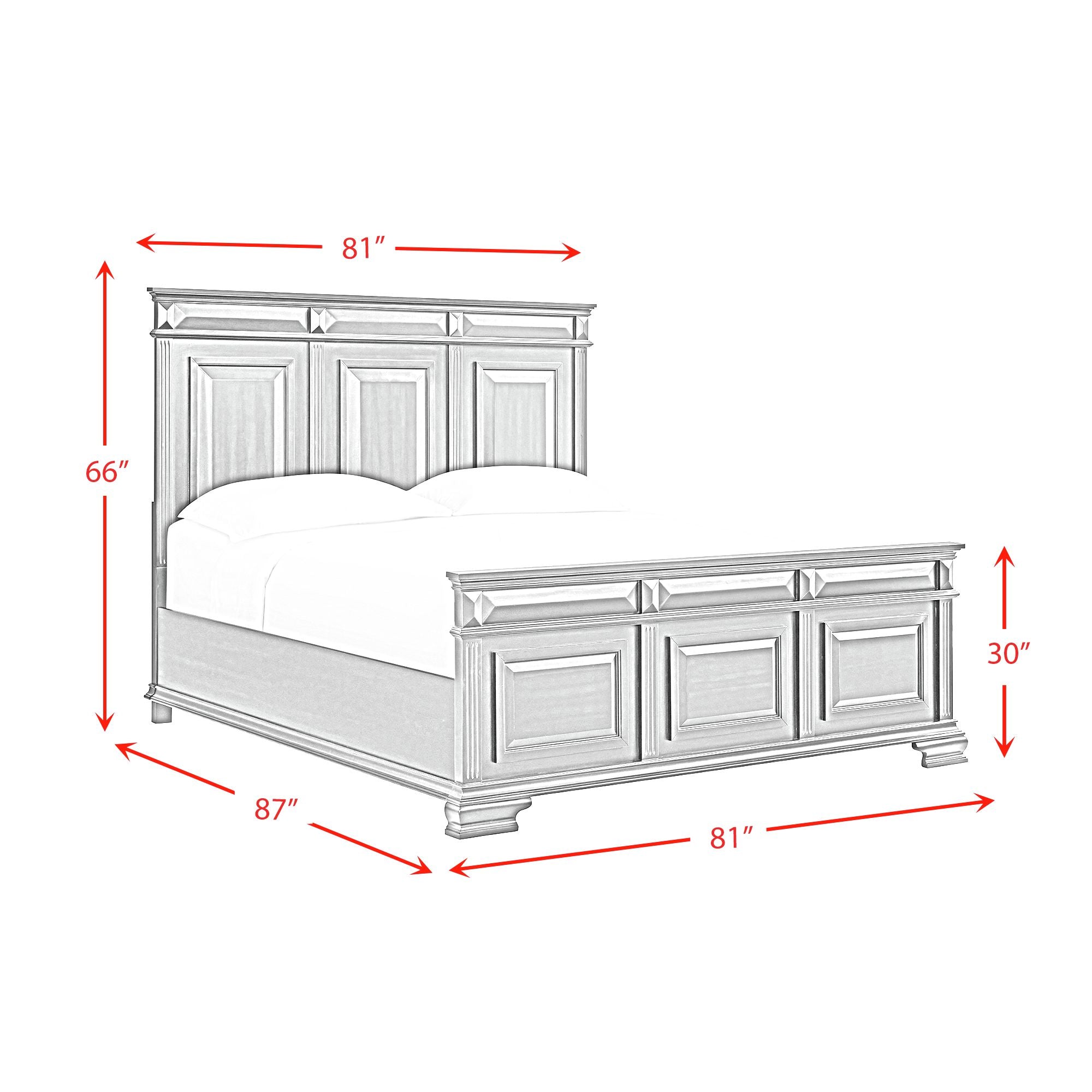 Bridgestone King Panel Bed in Black