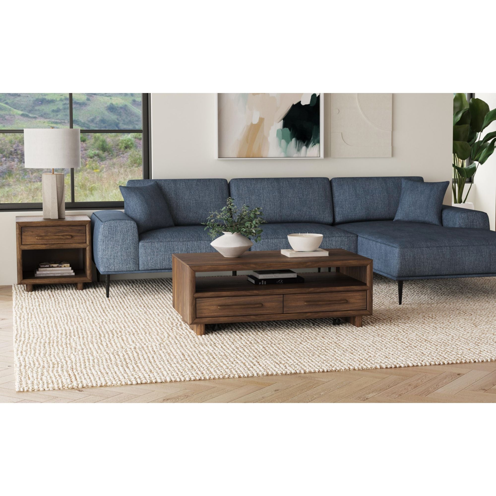 Brisbane End Table in Brown