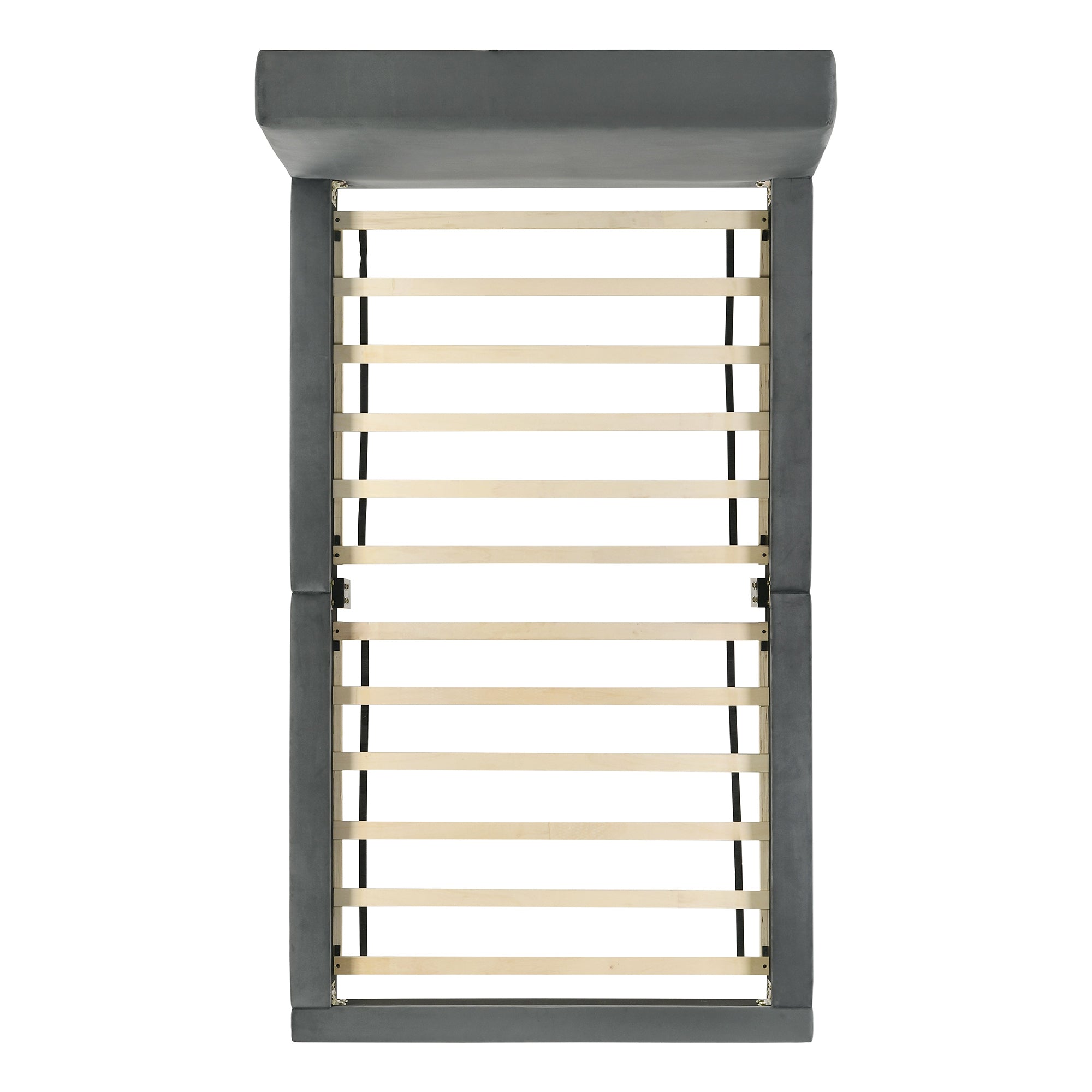 Brookhaven Twin UPH Bed in Grey Velvet