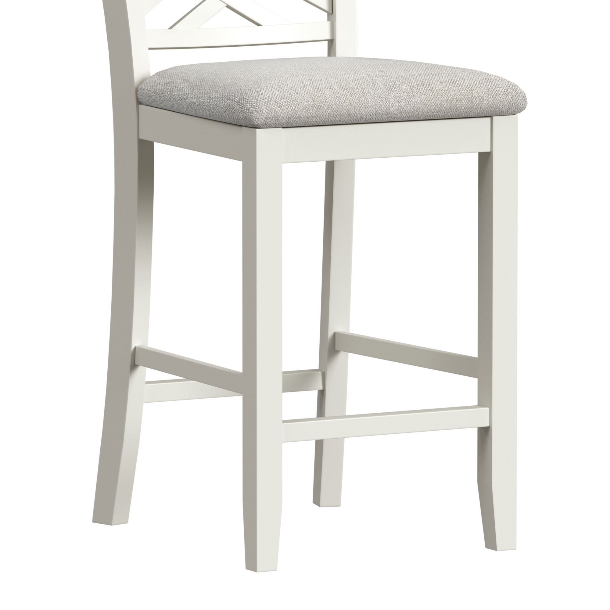 Brooks 5PC Counter Set with Table and 4 UPH Seat & Wood Back Chairs in Medium Brown & White