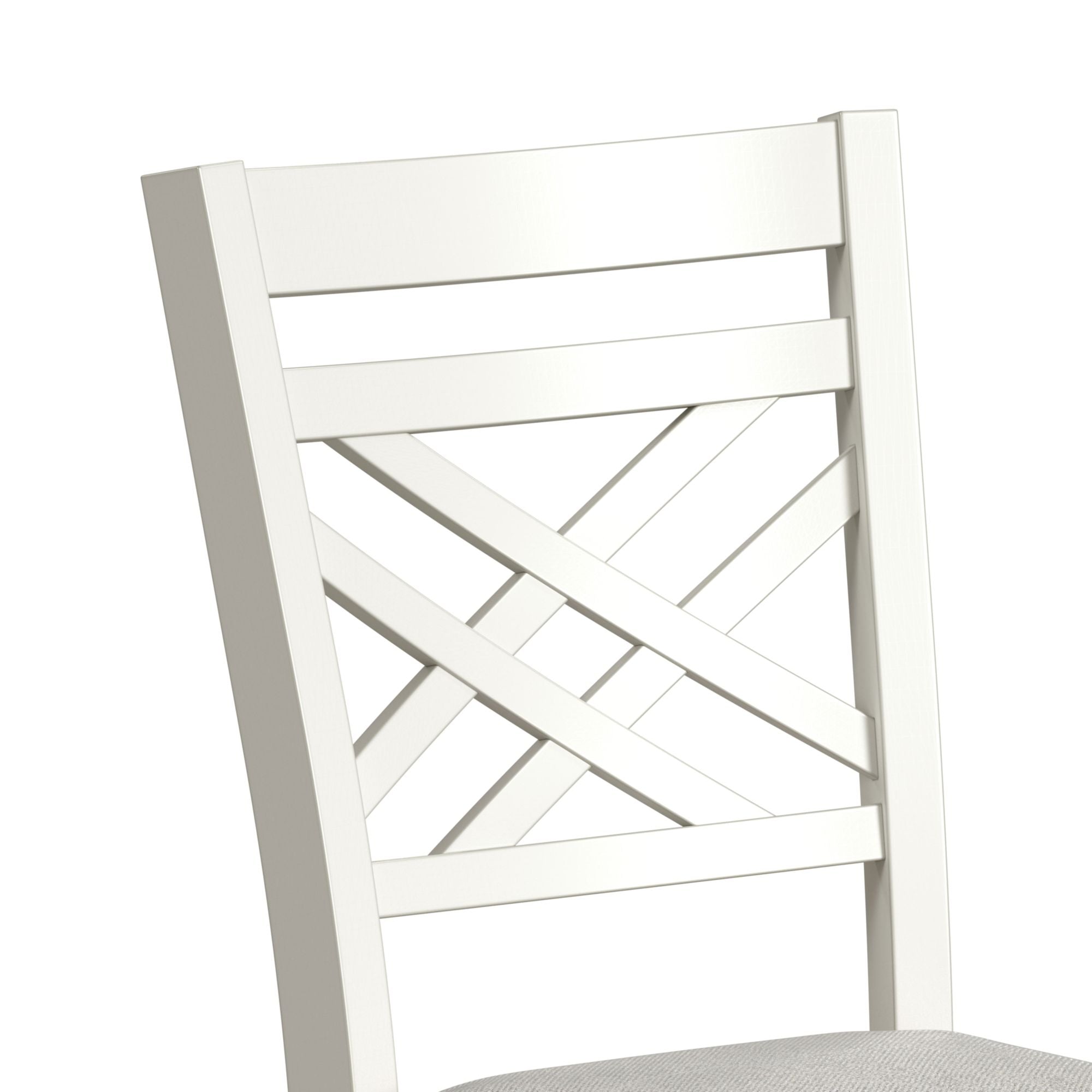 Brooks 6PC Dining Set with Table, 4 Wood Back and UPH Seat Chairs, and Bench in Medium Brown & White