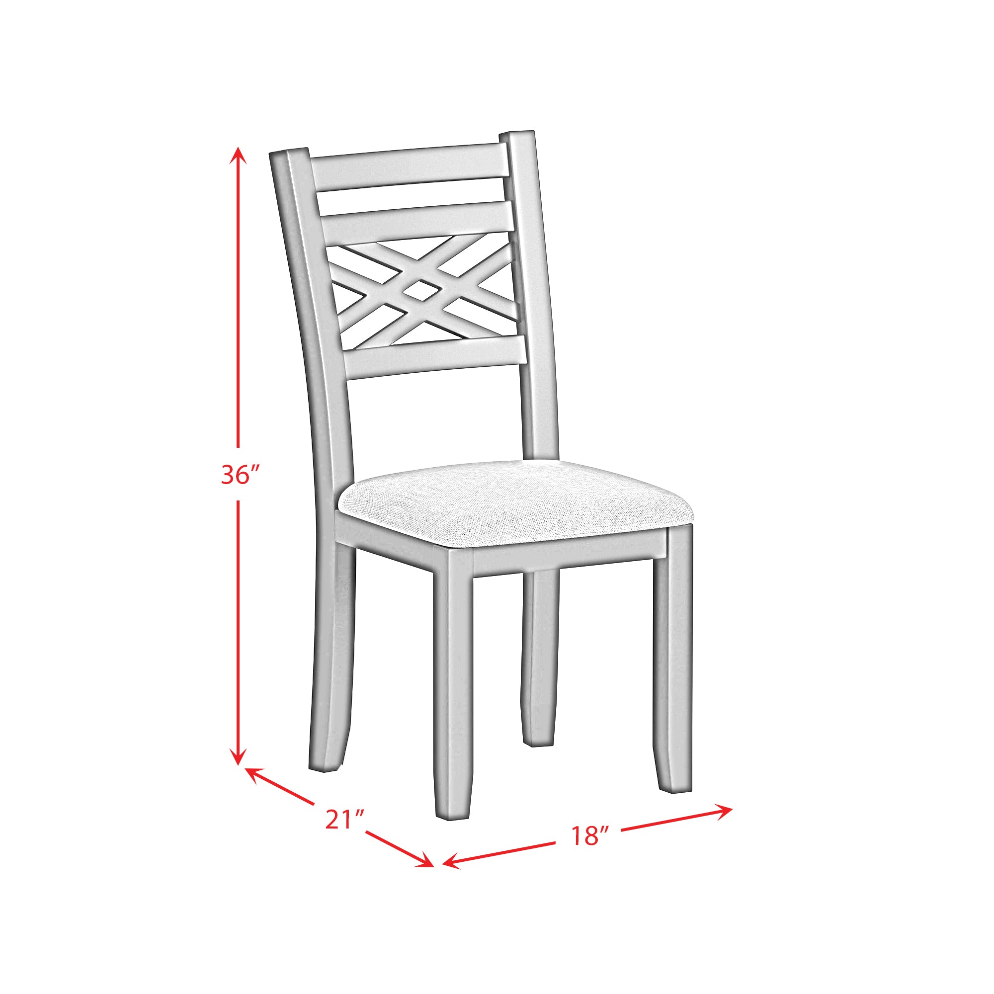Brooks 6PC Dining Set with Table, 4 Wood Back and UPH Seat Chairs, and Bench in Medium Brown & White