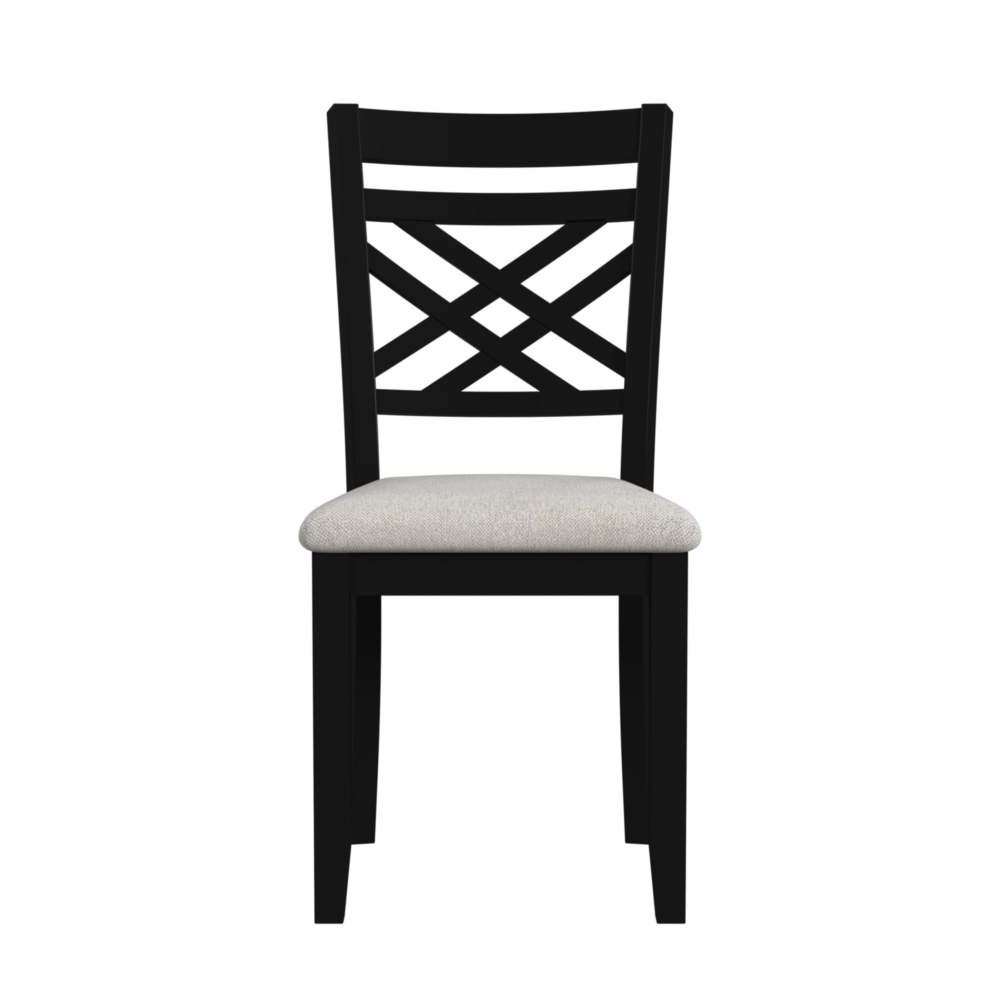 Brooks 6PC Dining Set with Table, 4 Wood Back and UPH Seat Chairs, and Bench in Medium Brown & Black