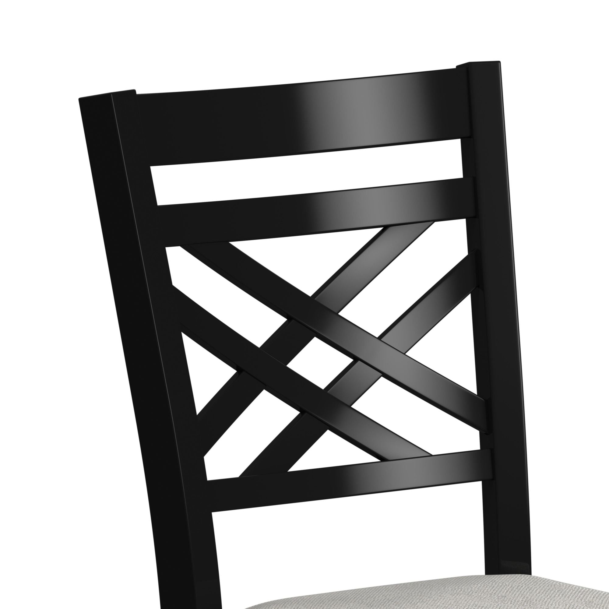 Brooks 6PC Dining Set with Table, 4 Wood Back and UPH Seat Chairs, and Bench in Medium Brown & Black
