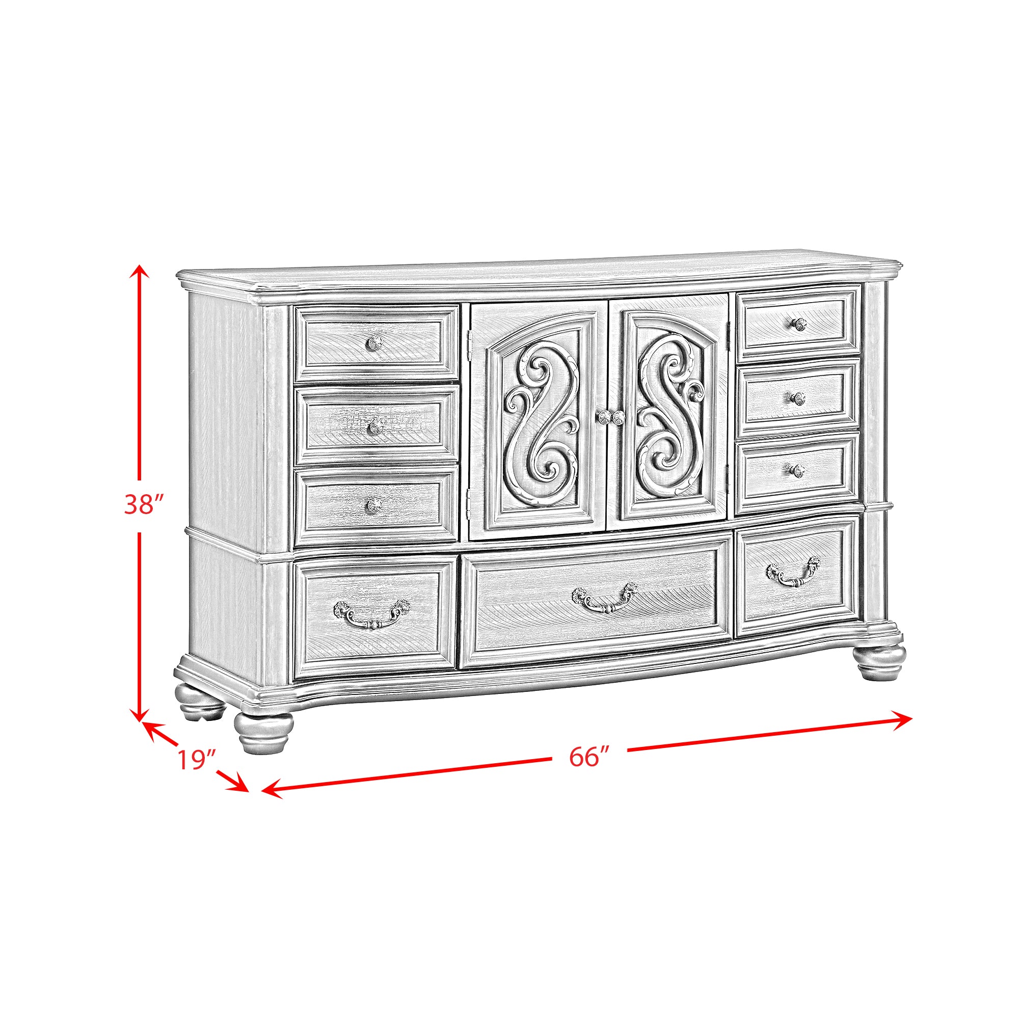 Brunswick 7-Drawer Dresser in Mahogany