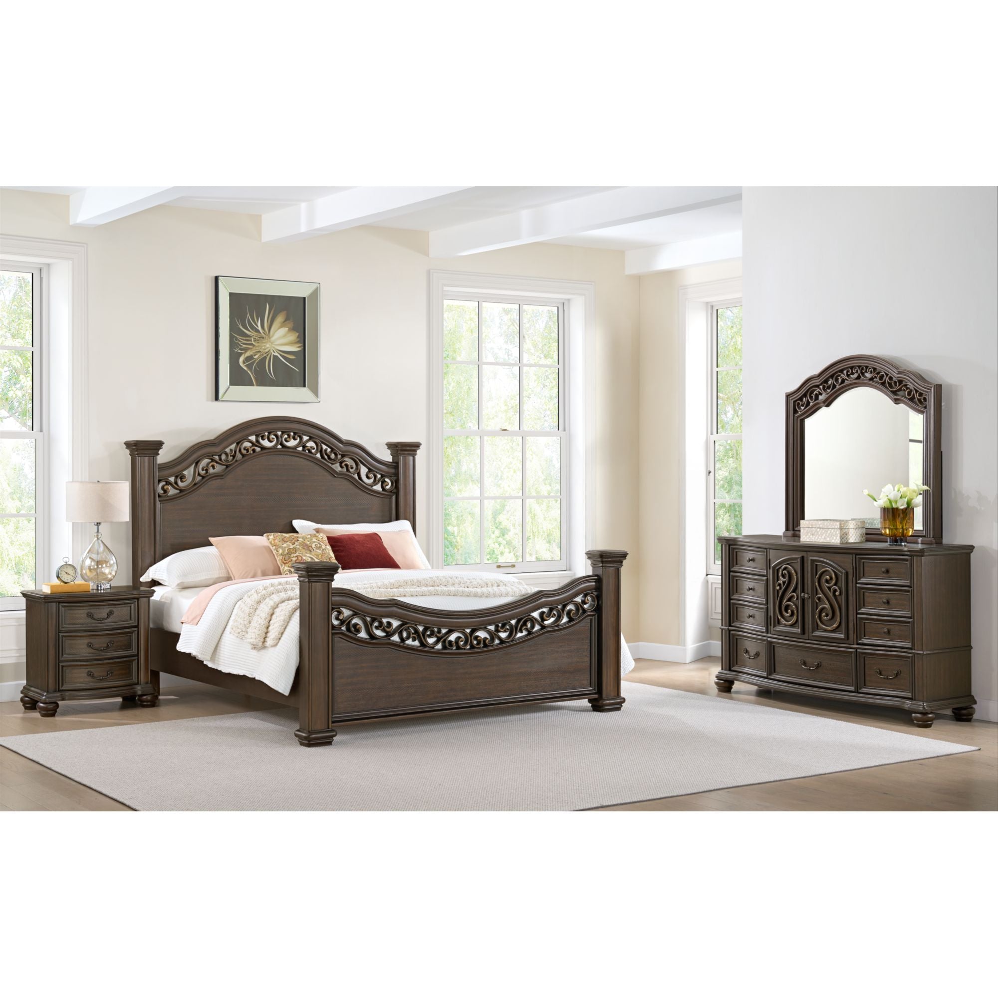 Brunswick King Panel Bed in Mahogany