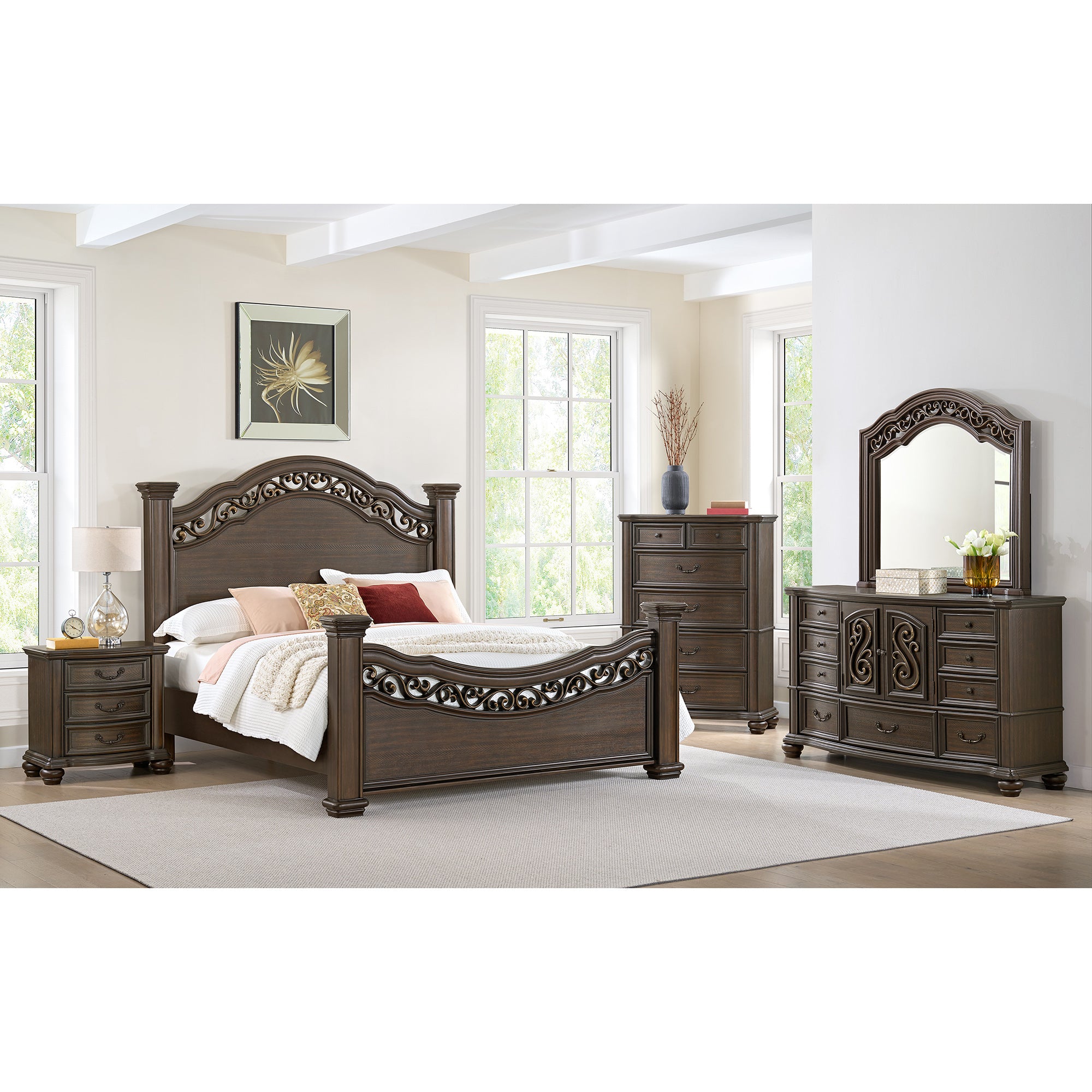 Brunswick 7-Drawer Dresser in Mahogany – SKU B-13070-5-DR | Elements