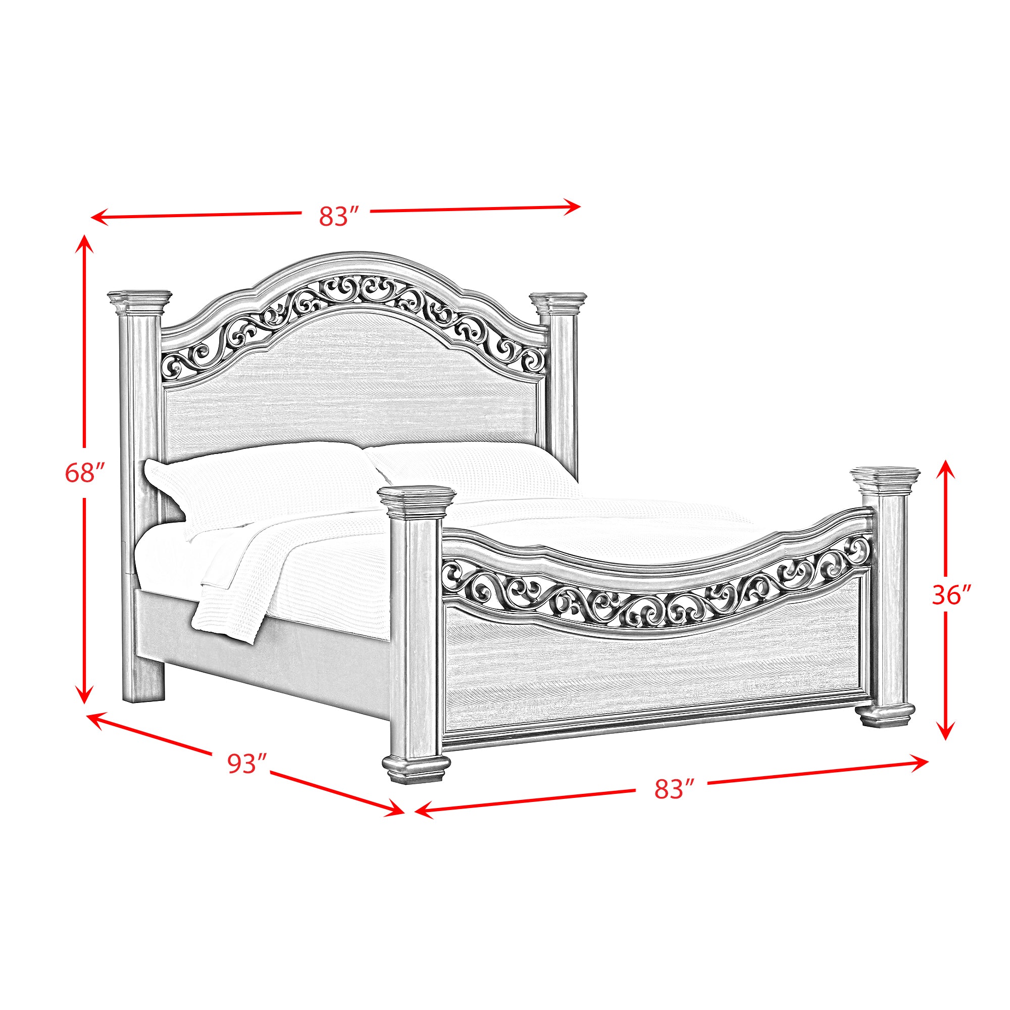Brunswick King Panel Bed in Mahogany