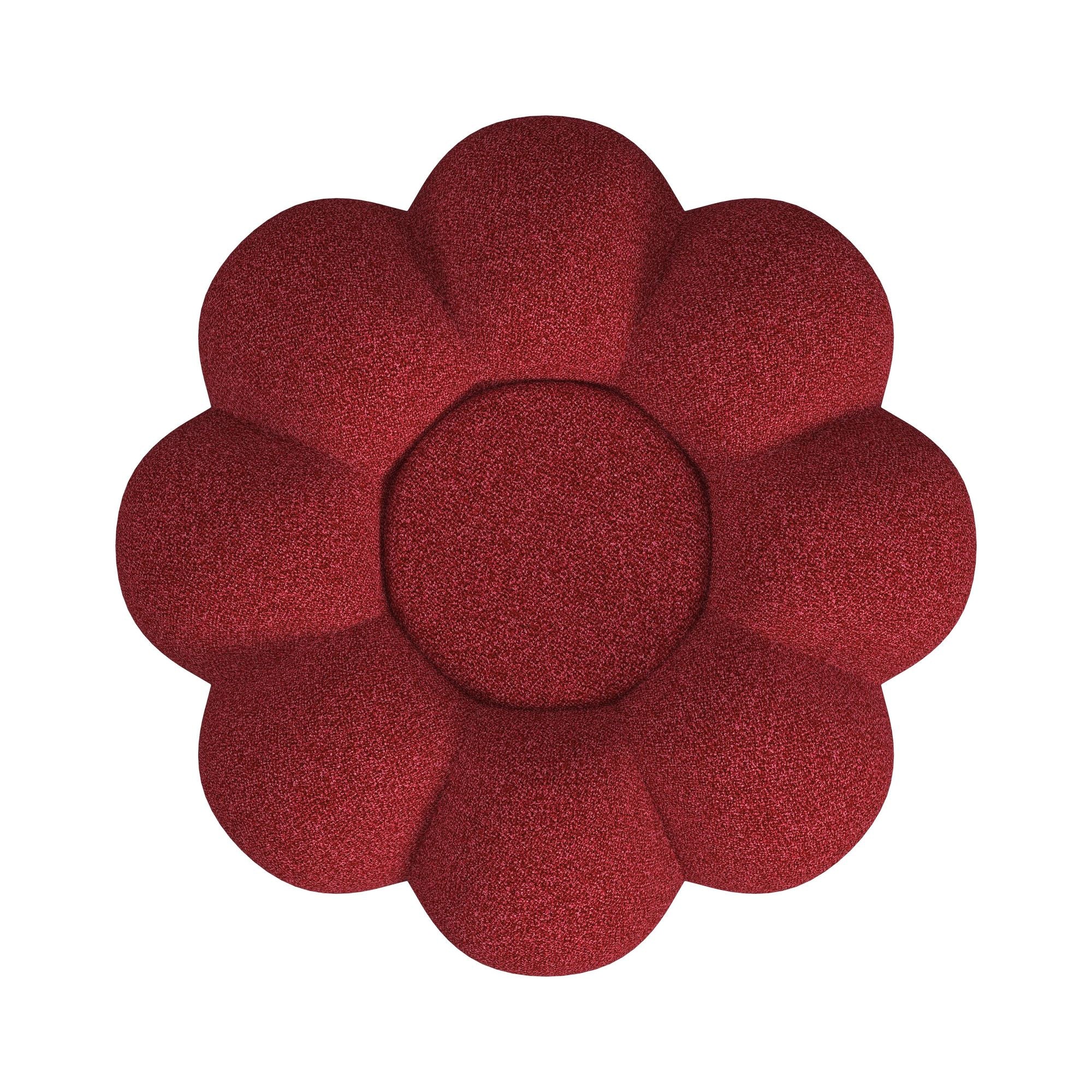 Bubble Swivel Chair and Ottoman in Red