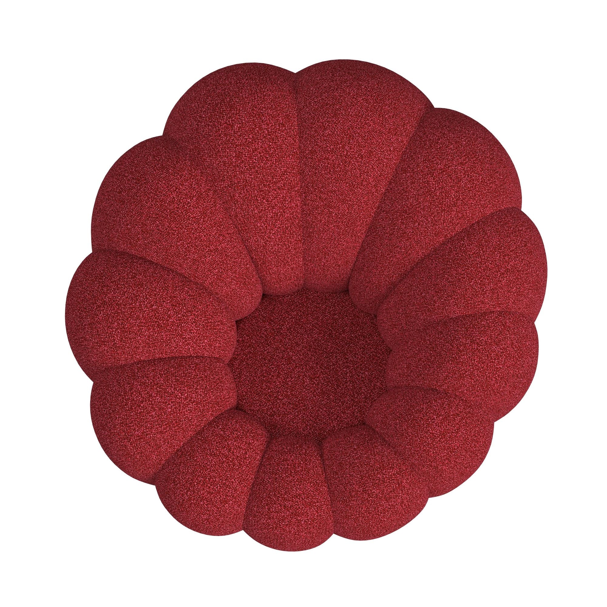 Bubble Swivel Chair and Ottoman in Red