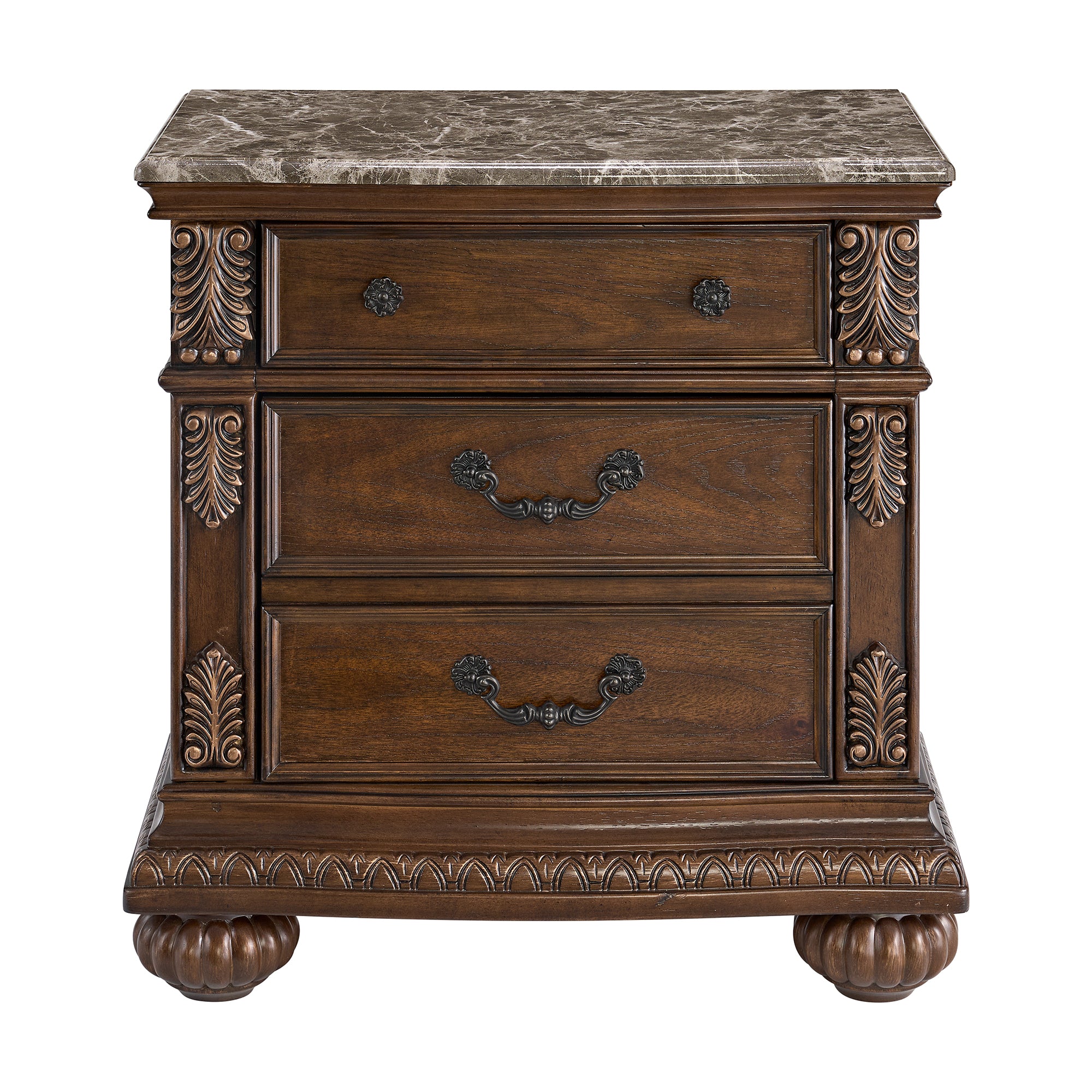 Cadenza Nightstand with USB-C in Brown