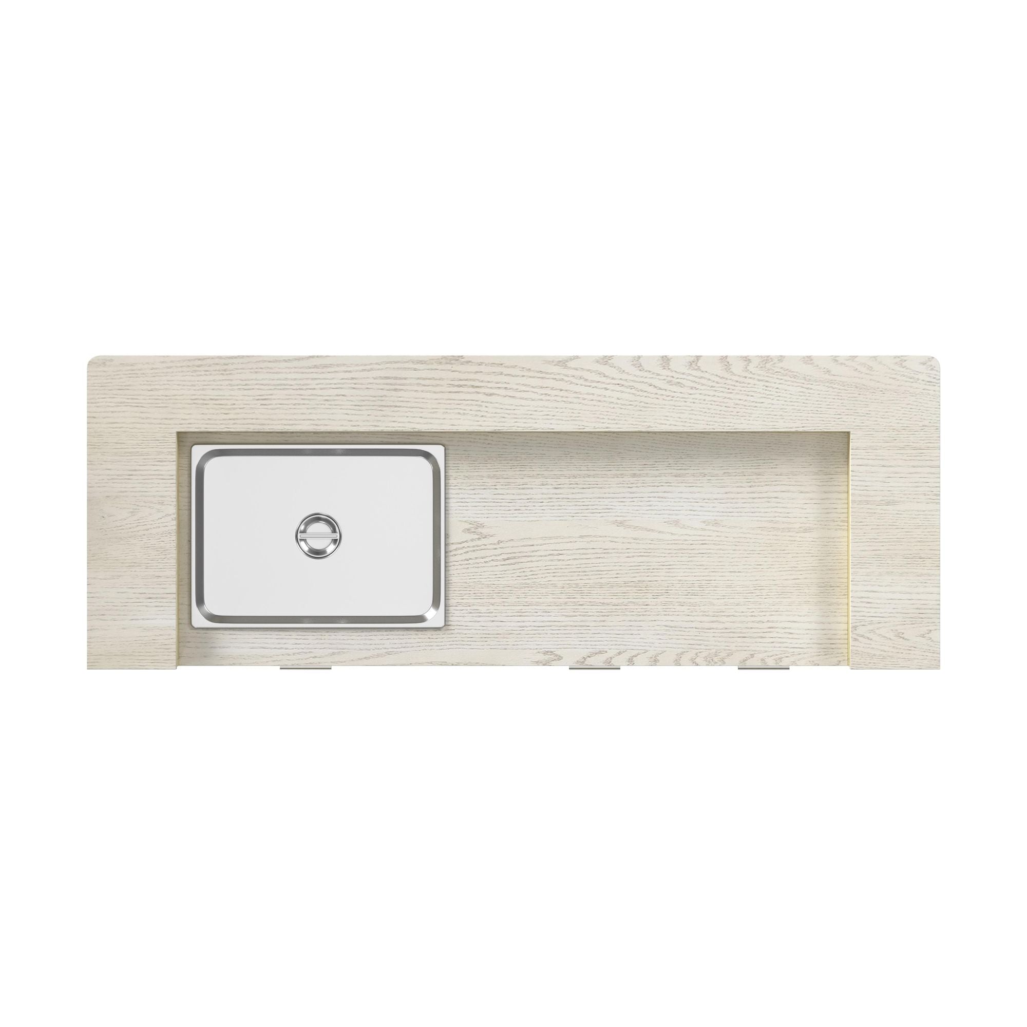 Cambrie Bar Table in Off-White and Natural with LED