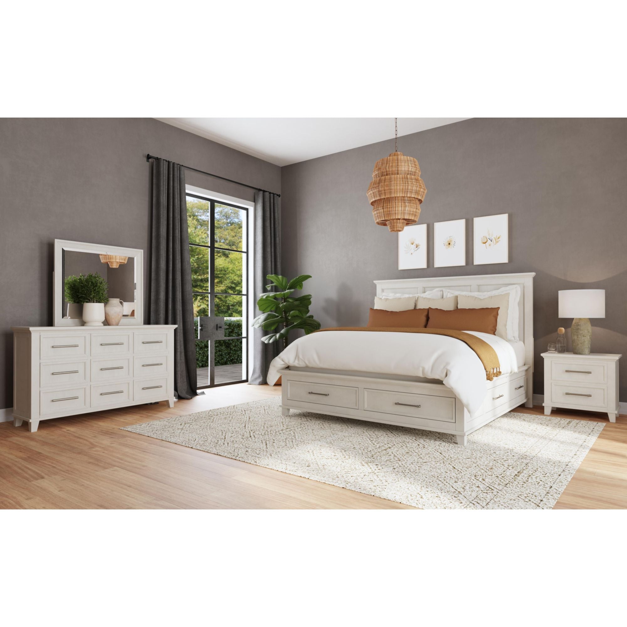 Canterbury 9-Drawer Dresser in Ivory