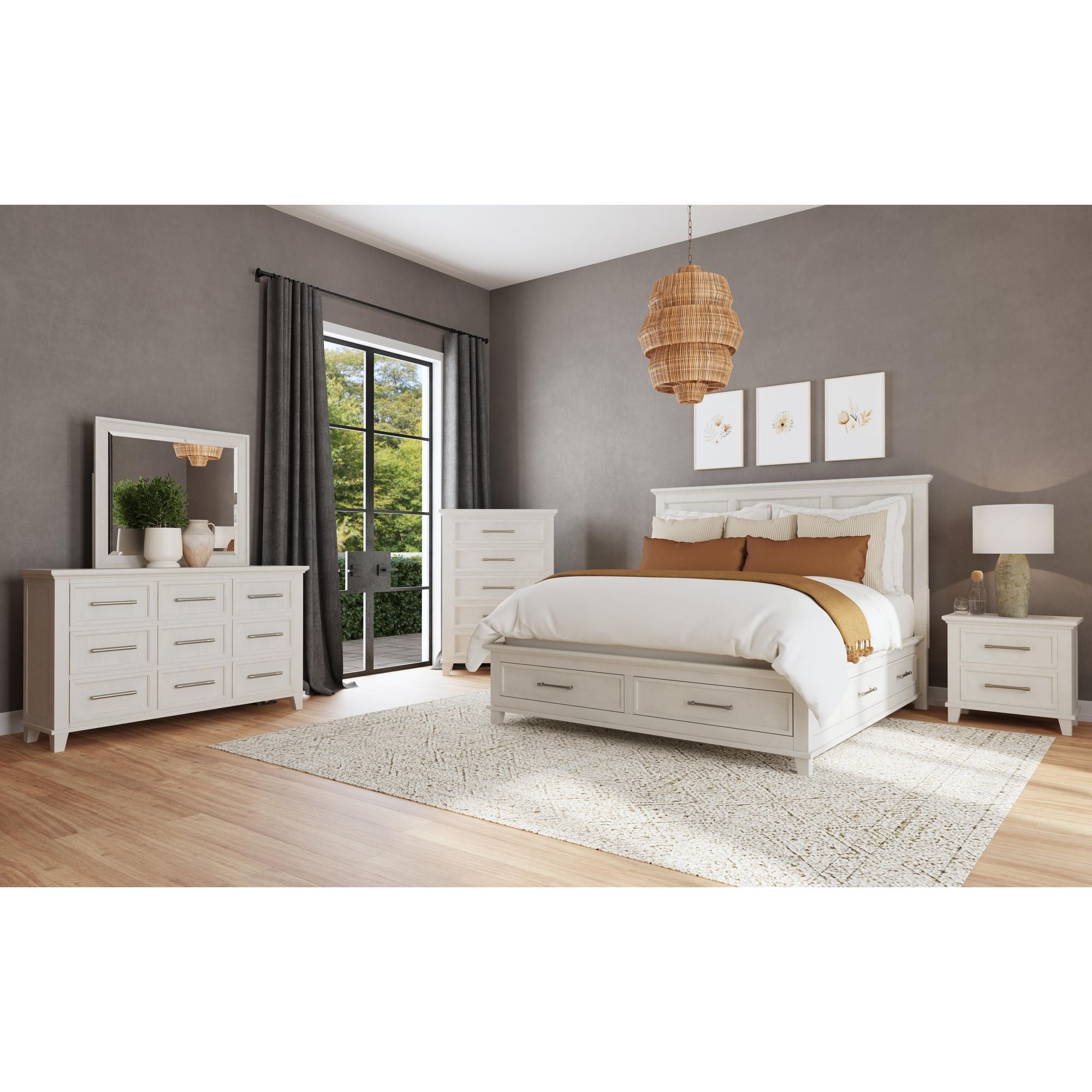 Canterbury 5-Drawer Chest in Ivory – SKU B-13030-7-CH | Elements