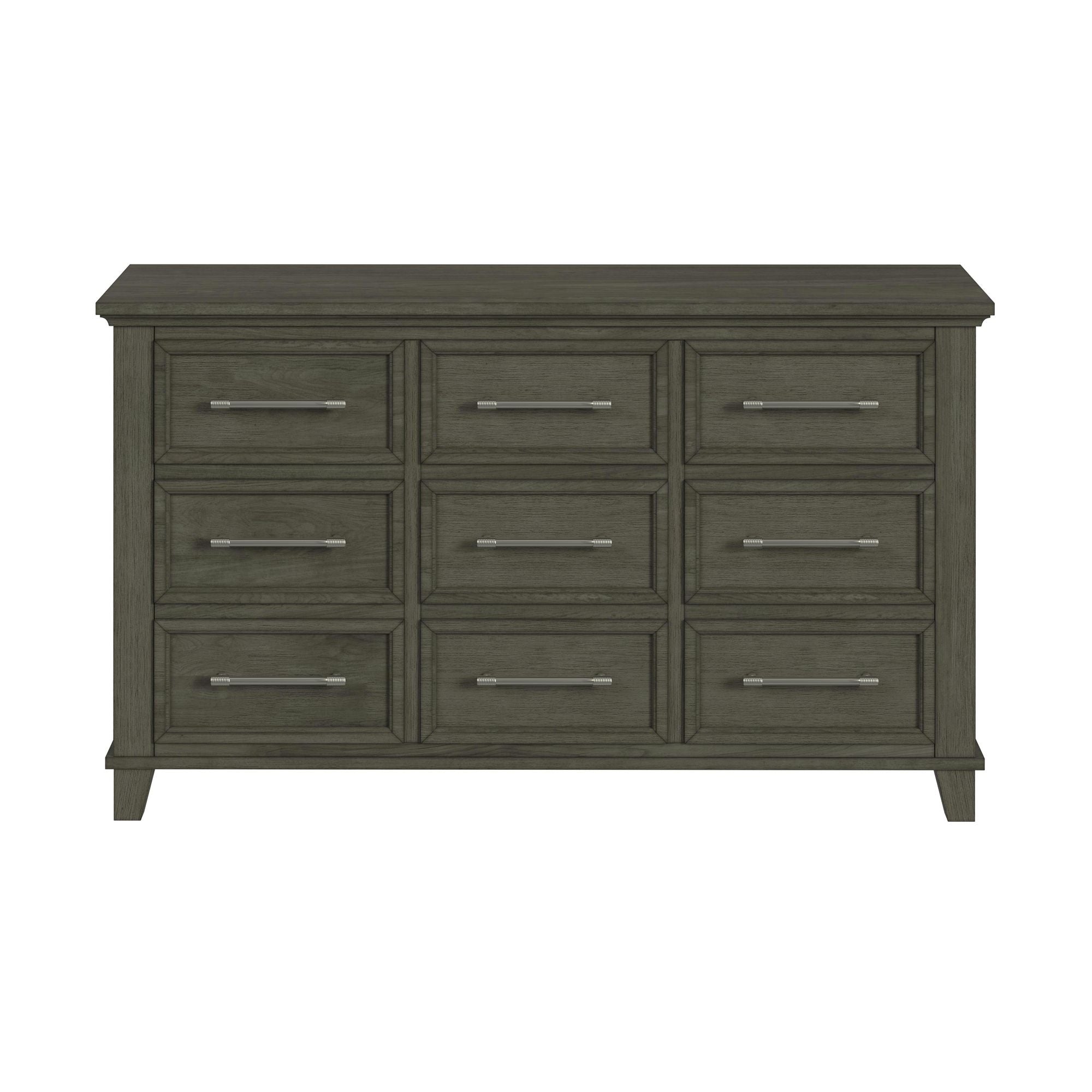 Canterbury 9-Drawer Dresser in Grey