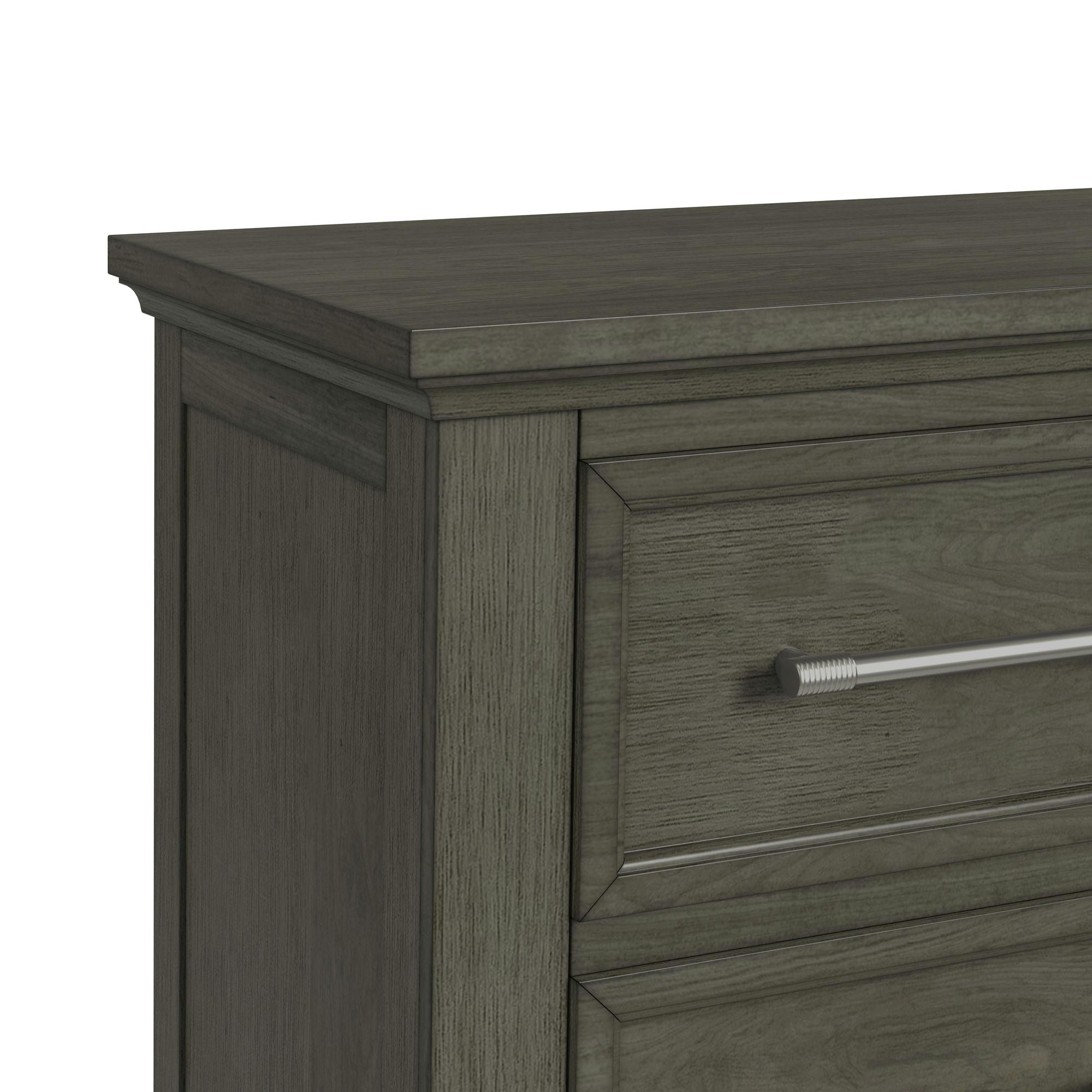 Canterbury 2-Drawer Nightstand with USB in Grey