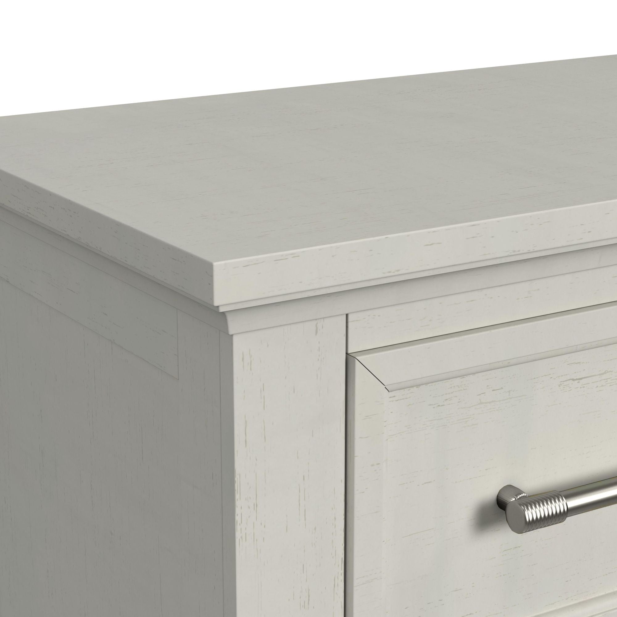 Canterbury Dresser and Mirror Set in Ivory