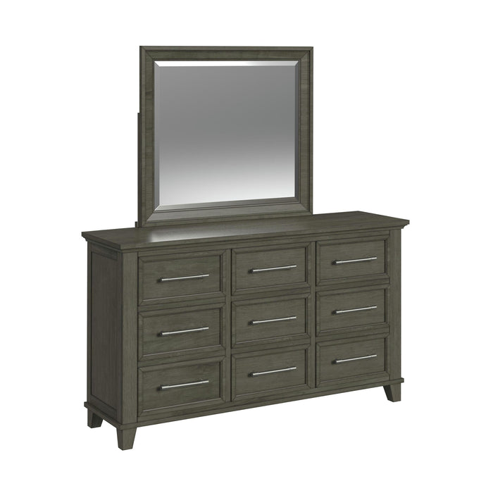 Canterbury Dresser and Mirror Set in Grey