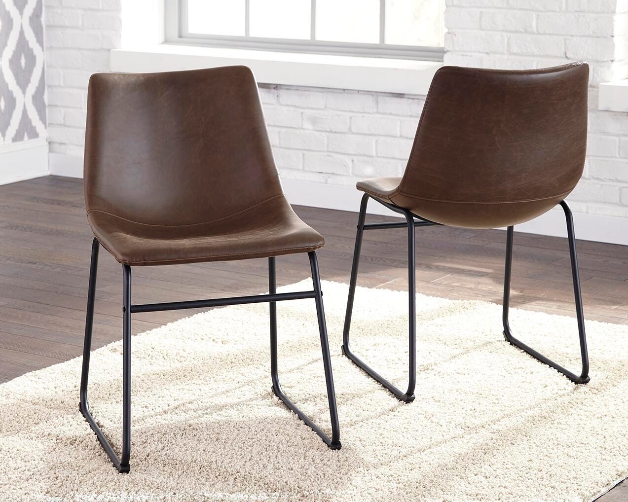 Dar Furniture - Ashley Furniture - Centiar Dining Chair (Set of 2) - Dining Chair (Set of 2) / Brown/Black - D372-01X2