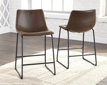 Dar Furniture - Ashley Furniture - Centiar Counter Height Bar Stool (Set of 2) - Counter Height Bar Stool (Set of 2) / Brown - D372-124X2