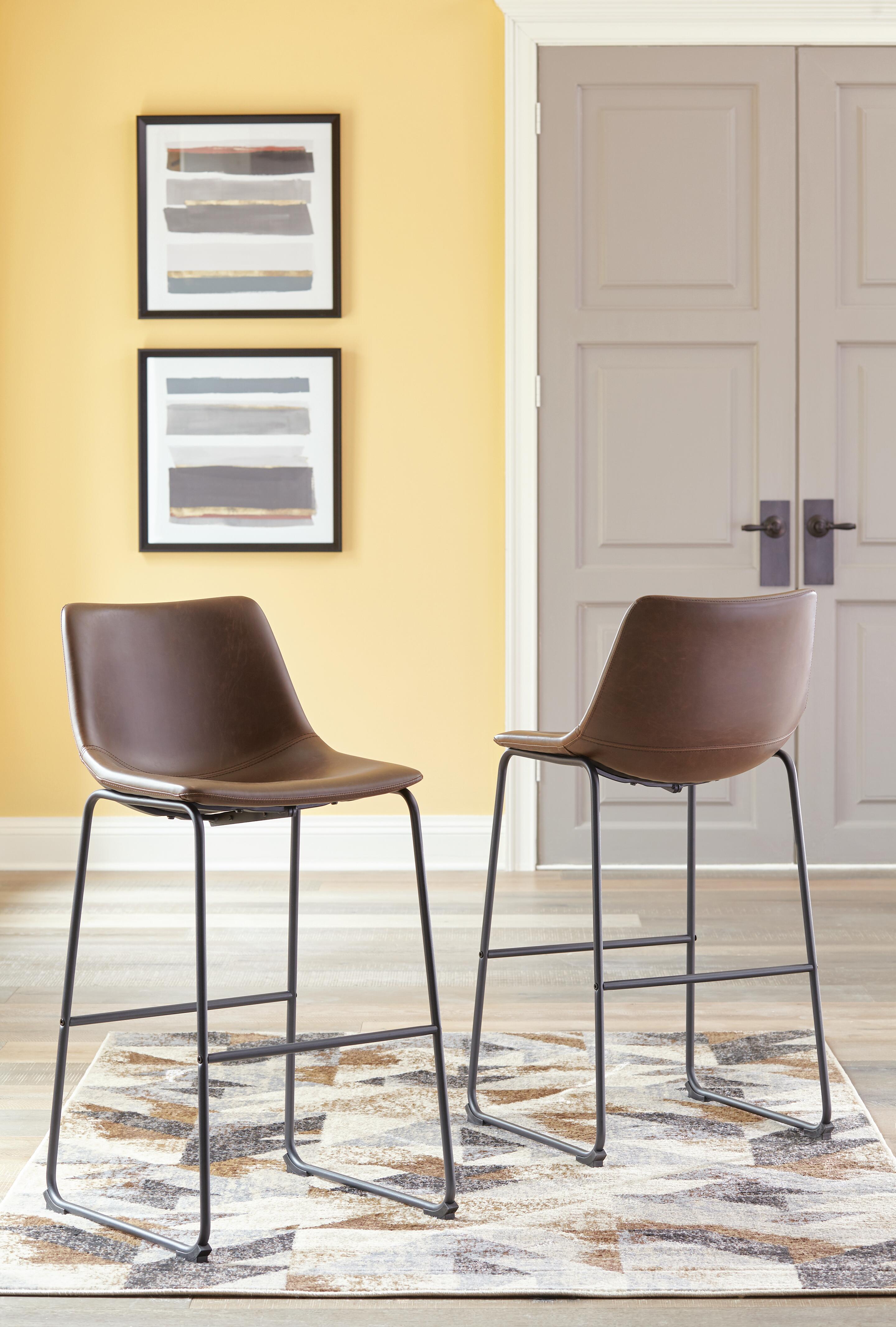 Dar Furniture - Ashley Furniture - Centiar Pub Height Bar Stool (Set of 2) - Pub Height Bar Stool (Set of 2) / Brown - D372-130X2