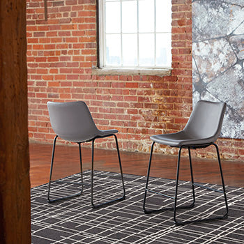 Dar Furniture - Ashley Furniture - Centiar Counter Height Bar Stool (Set of 2) - Counter Height Bar Stool (Set of 2) / Gray - D372-824X2