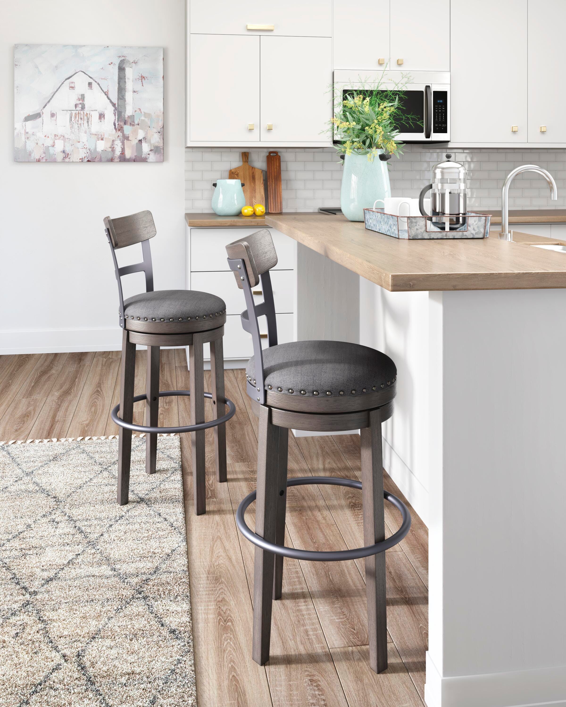 Dar Furniture - Ashley Furniture - Caitbrook Bar Height Bar Stool - Tall UPH Swivel Barstool(1/CN) / Gray - D388-230