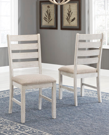 Dar Furniture - Ashley Furniture - Skempton Dining Chair (Set of 2) - Dining Chair (Set of 2) / White/Light Brown - D394-01X2