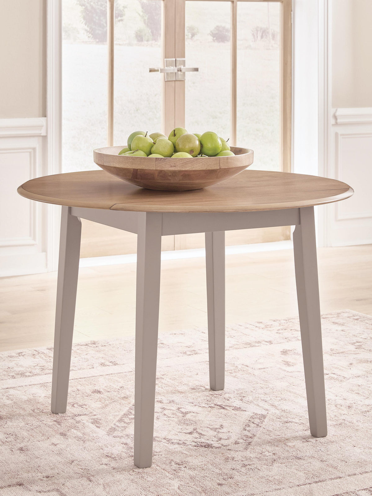 Dar Furniture - Ashley Furniture - Harperfeld Dining Drop Leaf Table - Round DRM Drop Leaf Table / Natural/Gray - PCD403-15