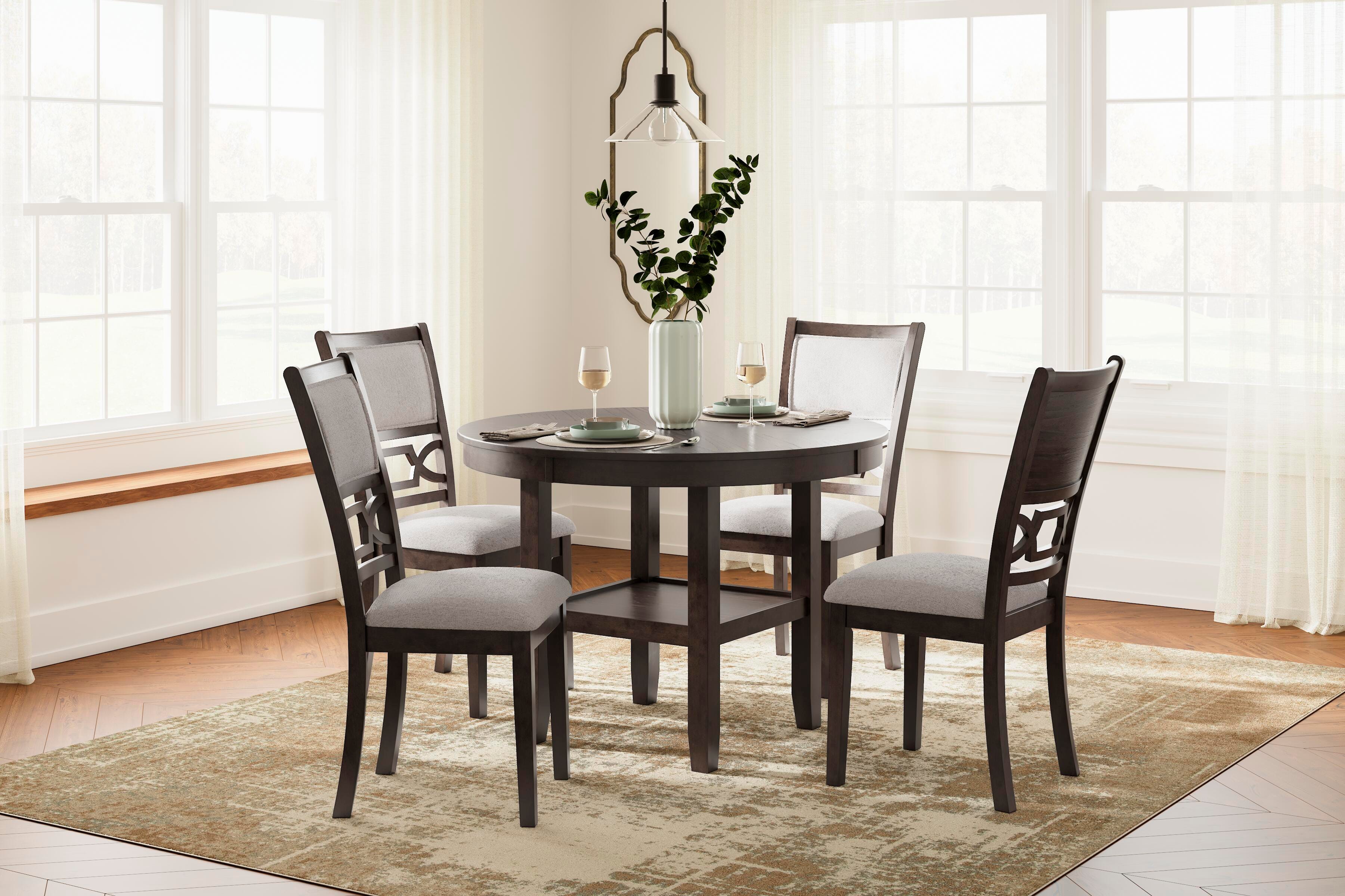 Dar Furniture - Ashley Furniture - Langwest Dining Table and 4 Chairs (Set of 5) - Dining Room Table Set (5/CN) / Brown - D422-225
