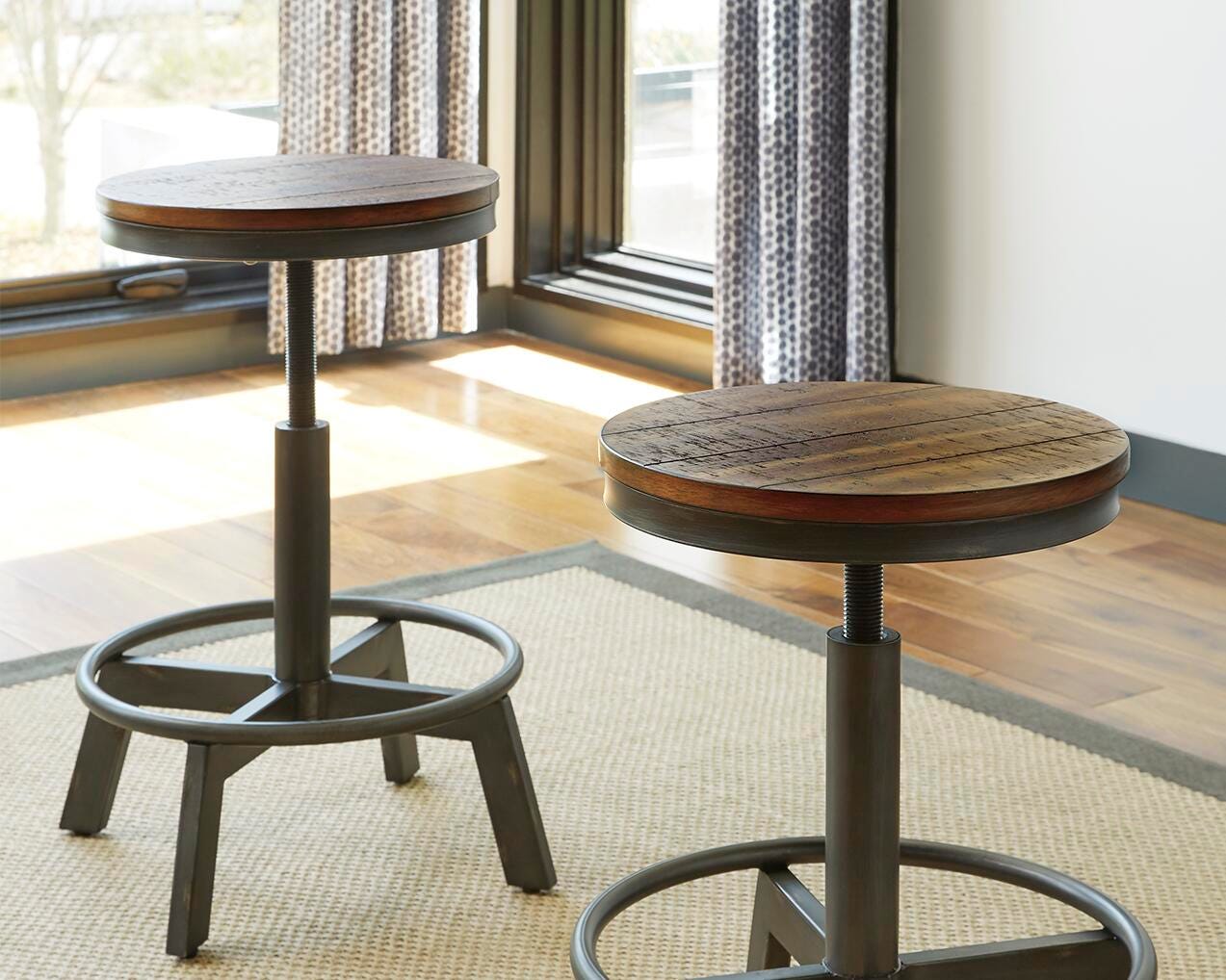 Dar Furniture - Ashley Furniture - Torjin Counter Height Stool (Set of 2) - Counter Height Stool (Set of 2) / Brown/Gray - D440-024X2
